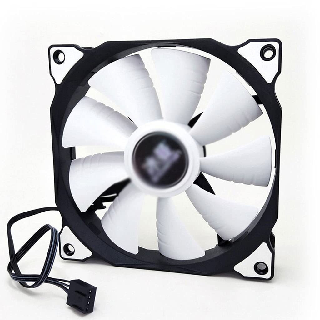 EKDSPW 120mm RGB PC Case Fan - 4 Pin Silent 12CM CPU Cooler Fan with Adjustable Speed, 12V DC (2 Pack) - Perfect for Gaming PC, Workstation & Computer Case Cooling