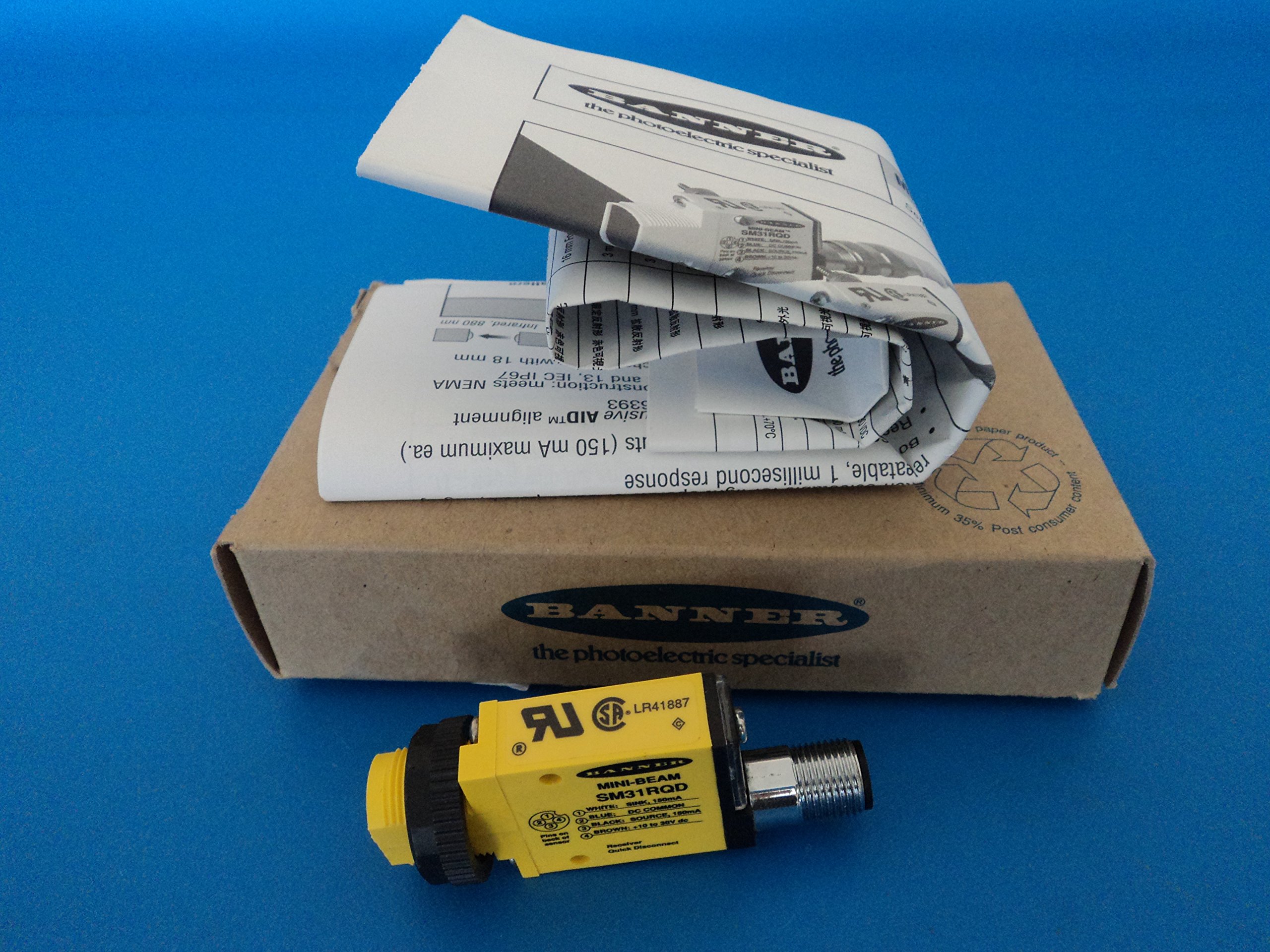 NEW BANNER SM31RQD 26839 MINI-BEAM 10-30V DC 150mA Proximity Sensor D379503 - Ideal for Industrial Automation, Conveyor Systems & Machine Safety Applications