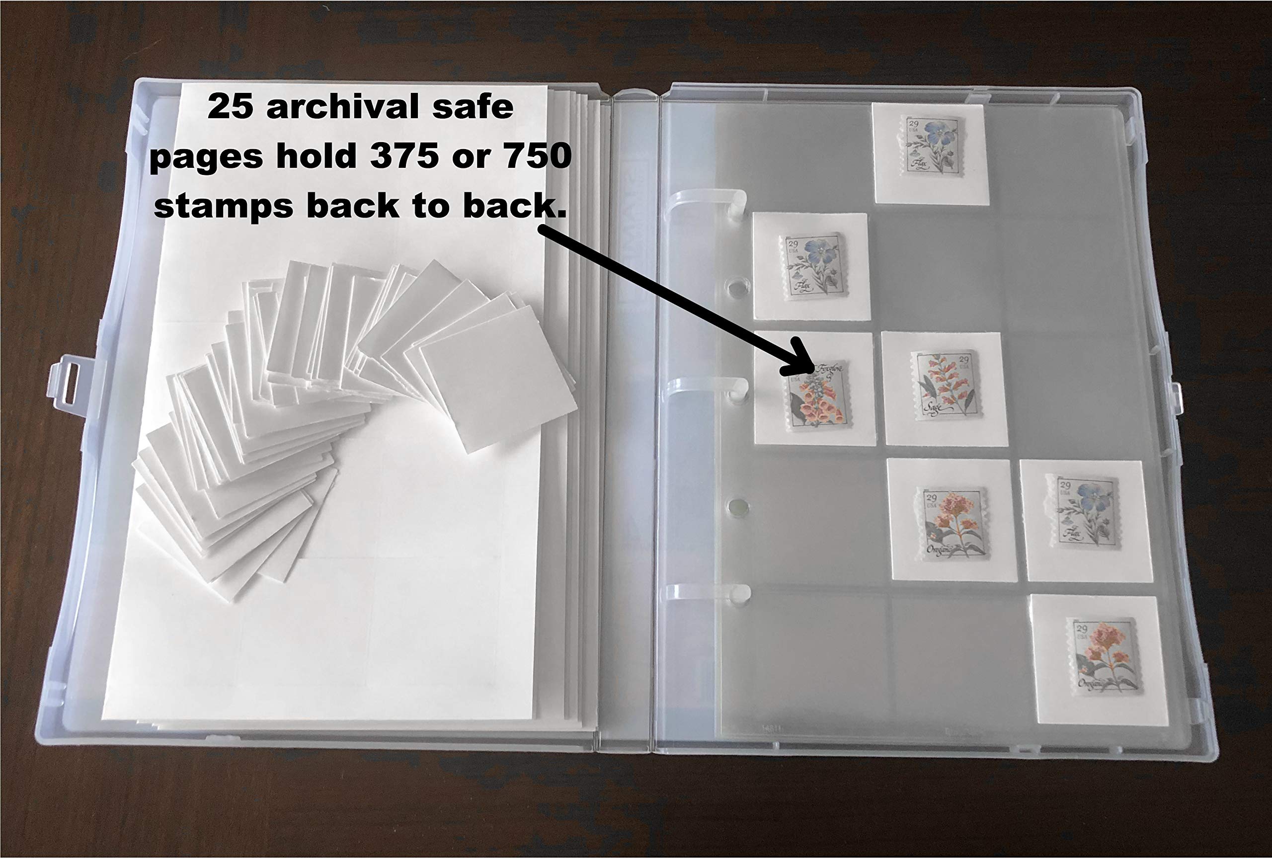 UniKeep Stamp Collection Organizer Case - Holds 150 Stamps for Collectors, Compact & Durable Stamp Storage Solution - Perfect for Hobbyists, Travel & Gift Giving