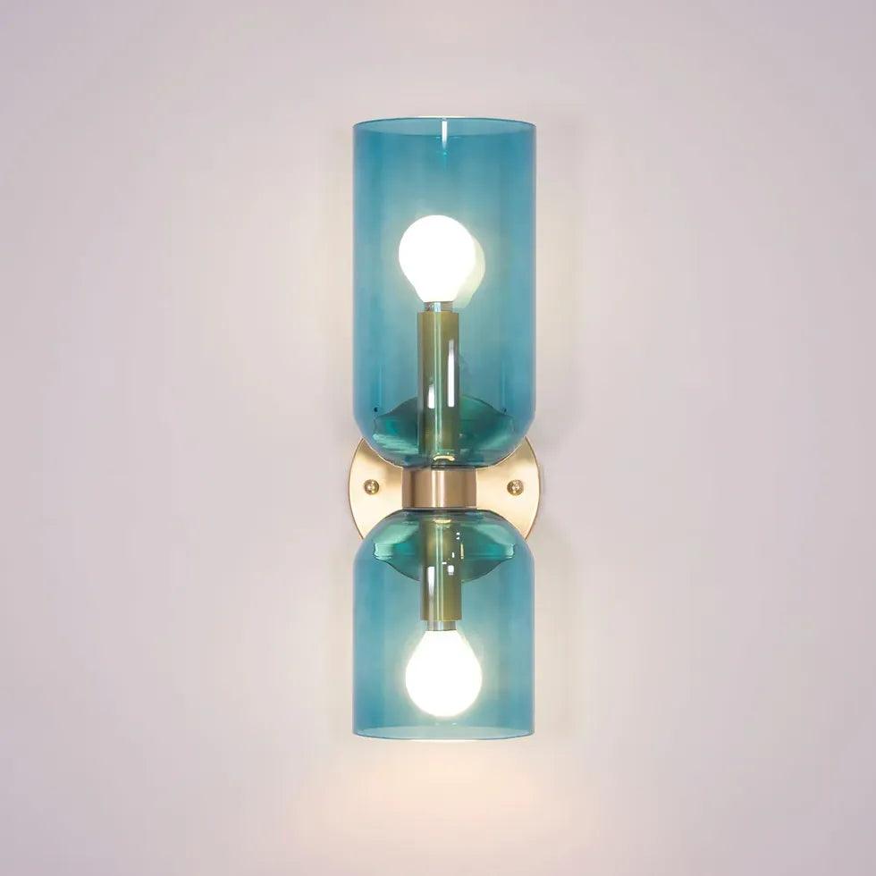 Double Head Glass Up and Down Wall Lights - Modern Adjustable LED Sconce for Bedroom, Living Room, and Hallway Lighting