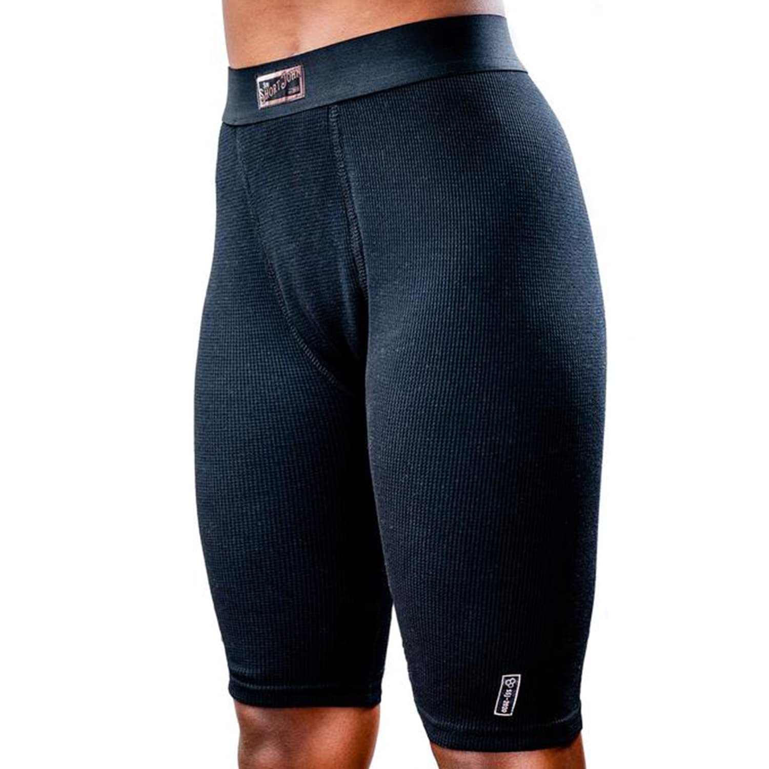 No Fly Zone Women's Thermal Underwear Bottoms - Knee Length Premium Waffle Knit Cotton Leggings with 4-Way Stretch | Winter Base Layer for Hiking, Skiing & Cold Weather Activities