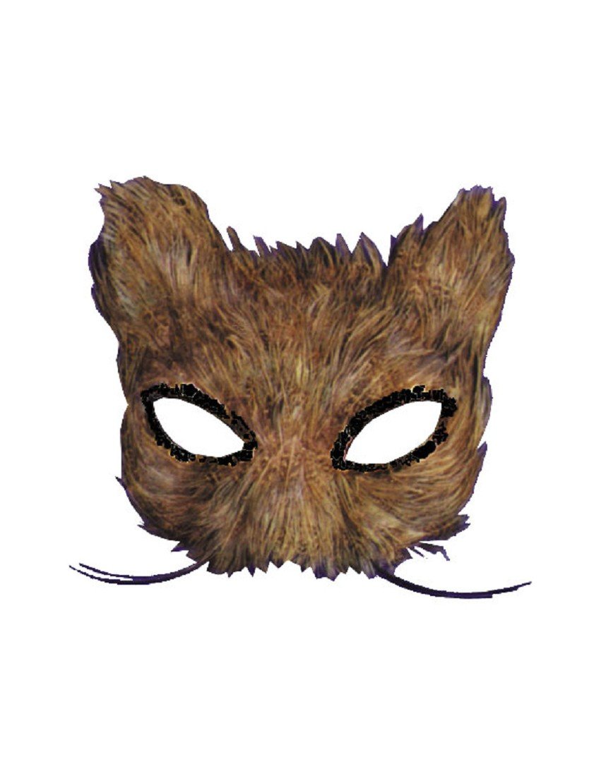 Premium Cat Face Mask - Soft & Breathable Fabric for Comfortable All-Day Wear - Perfect for Halloween, Cosplay, and Pet Lovers (Black)