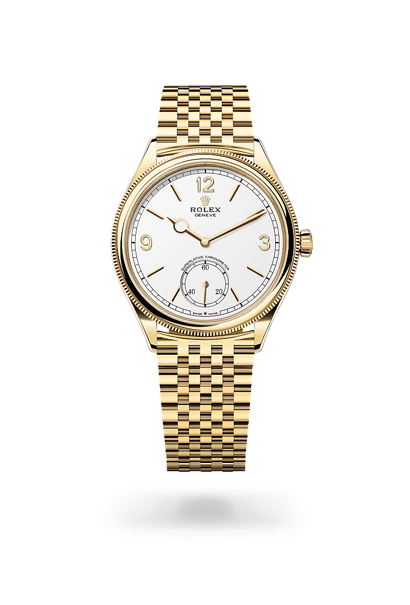 Rolex 1908 18K Yellow Gold Watch M52508-0008 | Luxury Men's Timepiece for Business & Formal Occasions | Richter & Phillips Jewelers