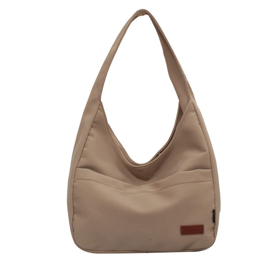 Stylish Women's Tote Bag - Large Capacity Nylon Handbag for Shopping, Work & Travel (33x25x12cm, Solid Colors) - Perfect for Everyday Use, Office Commute & Weekend Getaways
