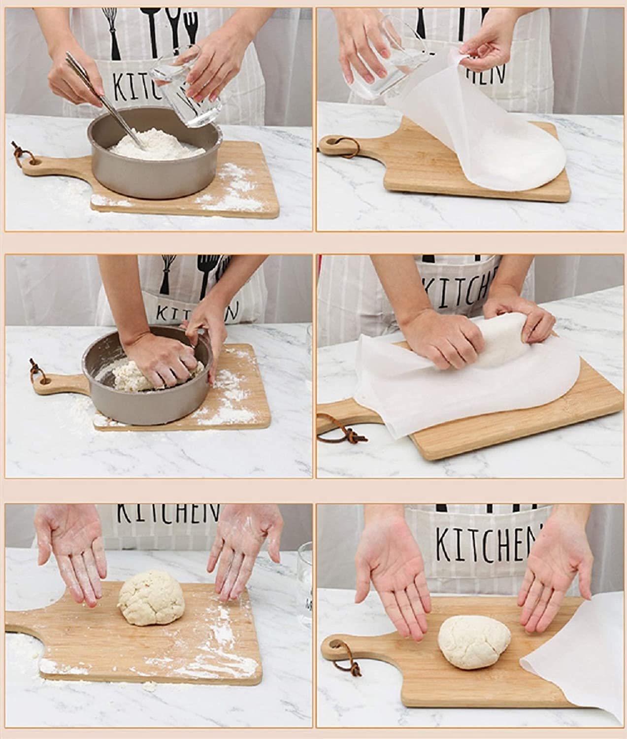 2 Packs Silicone Kneading Bags - Large & Small Dough Mixer for Bread, Pastry, Pizza & Tortilla - Reusable Food Storage Bags for Baking, Cooking & Meal Prep - Perfect for Home Chefs & Bakers