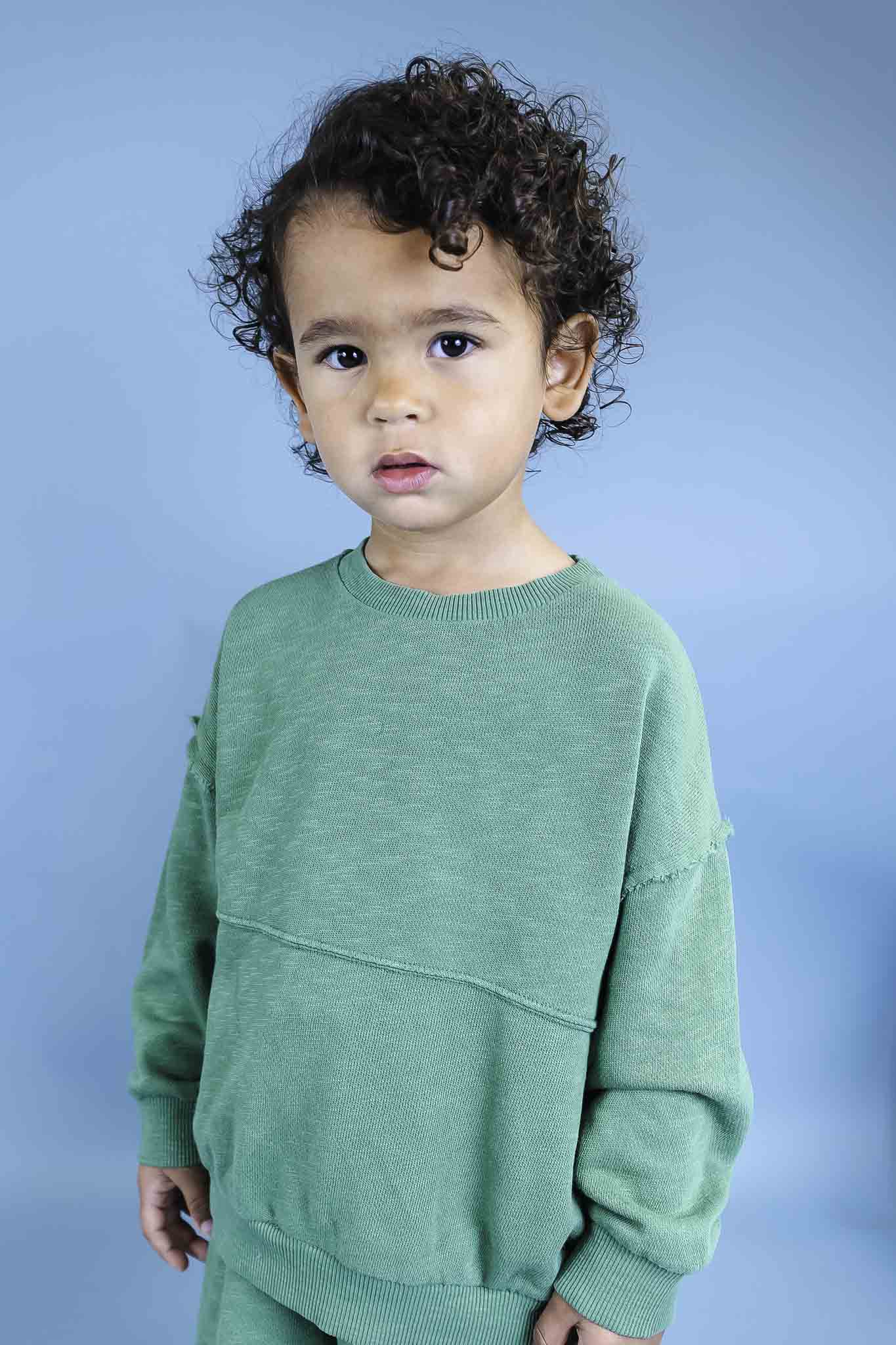 Cozy Green Fleece Sweater for Toddler Boys - Soft & Warm Winter Pullover - Perfect for Playdates & Outdoor Adventures