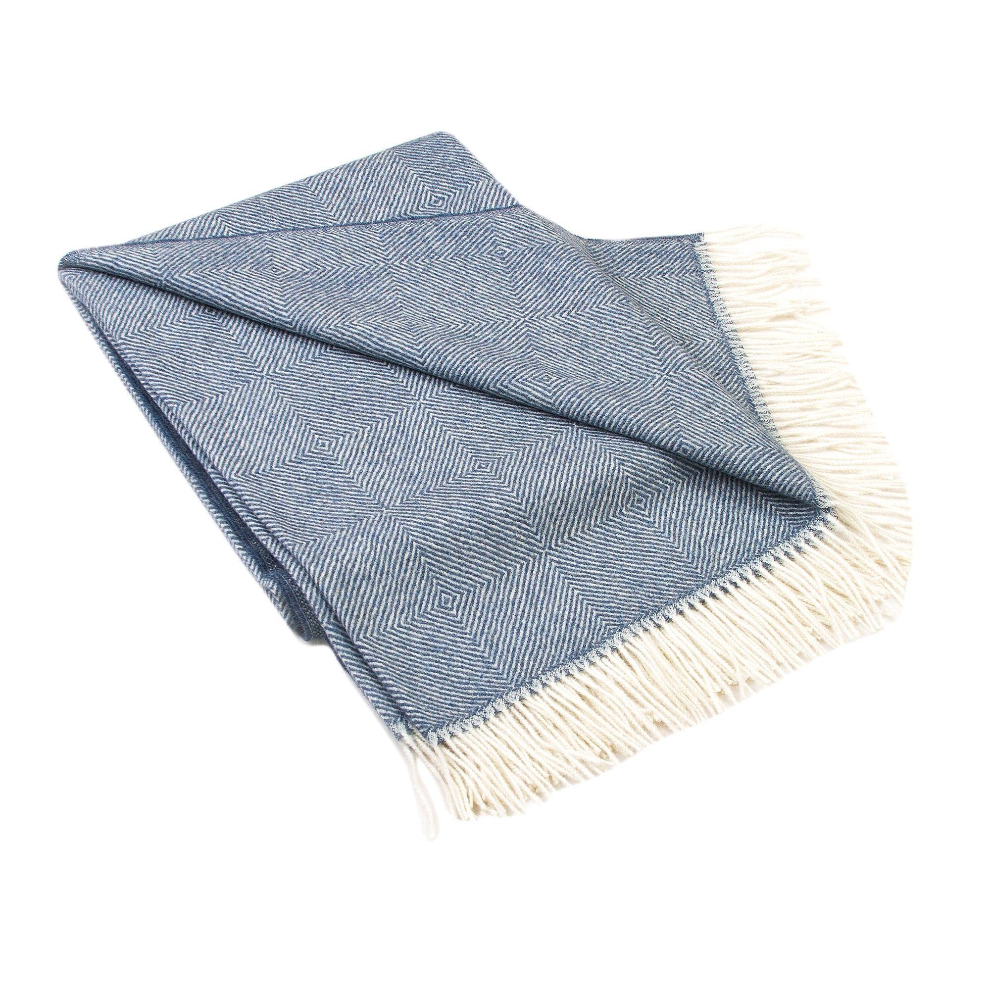 Soft & Cozy NOVICA Calm of Indigo 100% Baby Alpaca Throw Blanket - Luxurious Handmade Alpaca Wool Blanket for Sofa, Bed & Winter Warmth