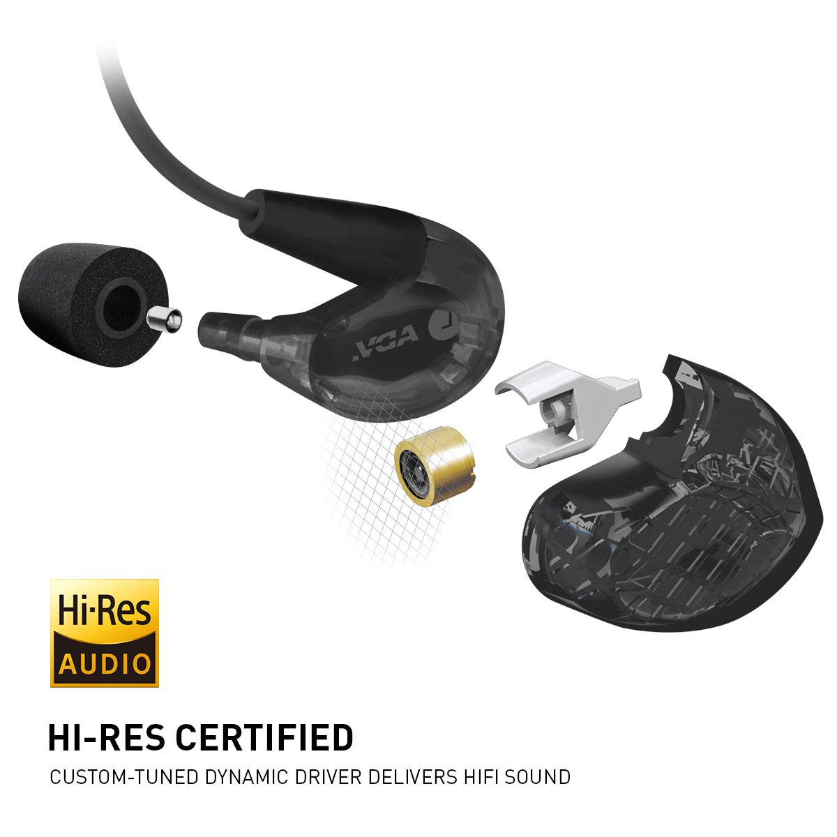 ADVANCED SOUND GROUP ADV. Model 2 Live Edition Wired In-Ear Headphones - 3.5mm Jack for Phones & Laptops, Sweatproof Design for Running, Gym Workouts - No Mic (Black) | Perfect for Fitness Enthusiasts & Commuters