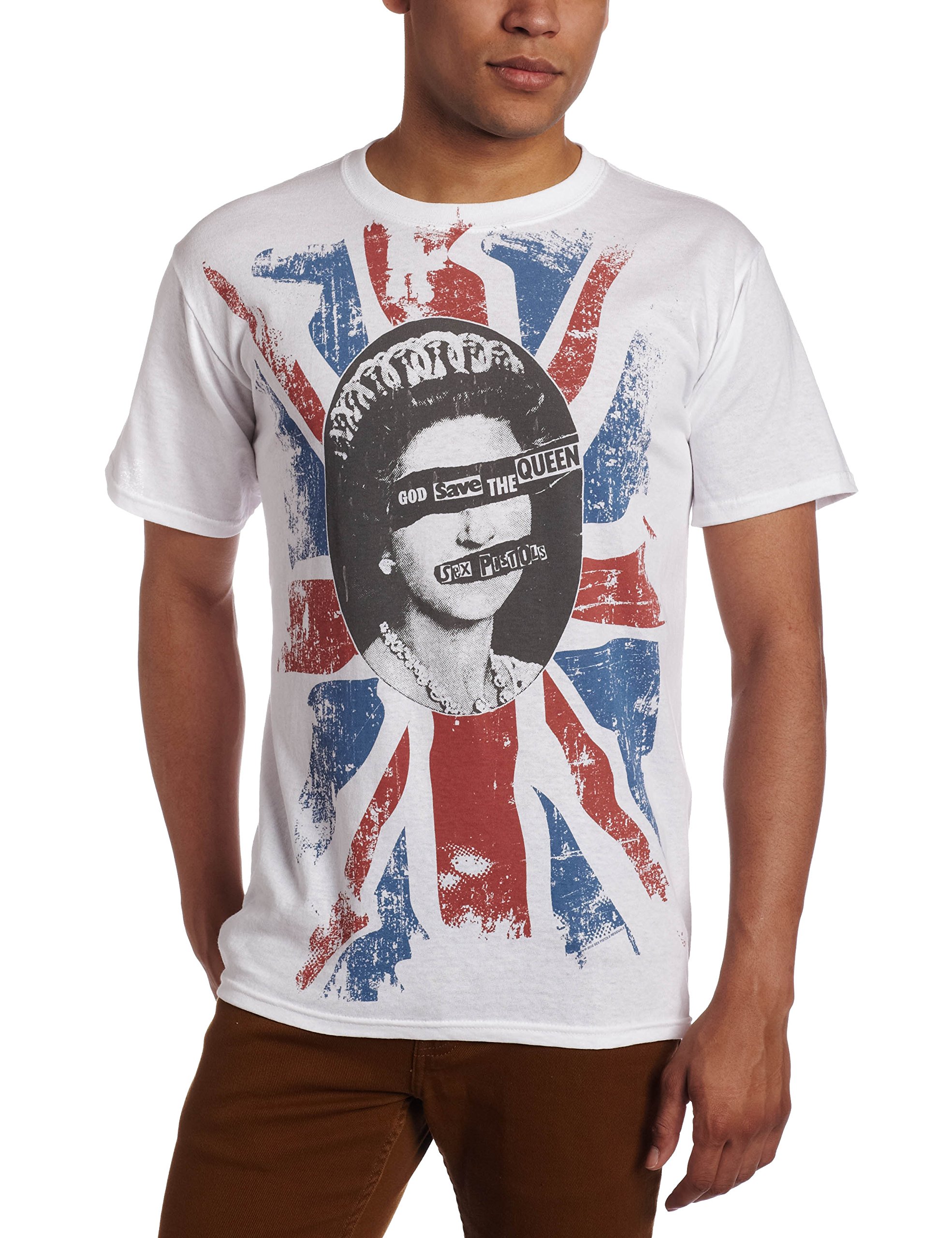 FEA Men's Sex Pistols Vintage Punk Rock Short Sleeve T-Shirt - Casual Cotton Tee for Concerts, Parties & Everyday Wear