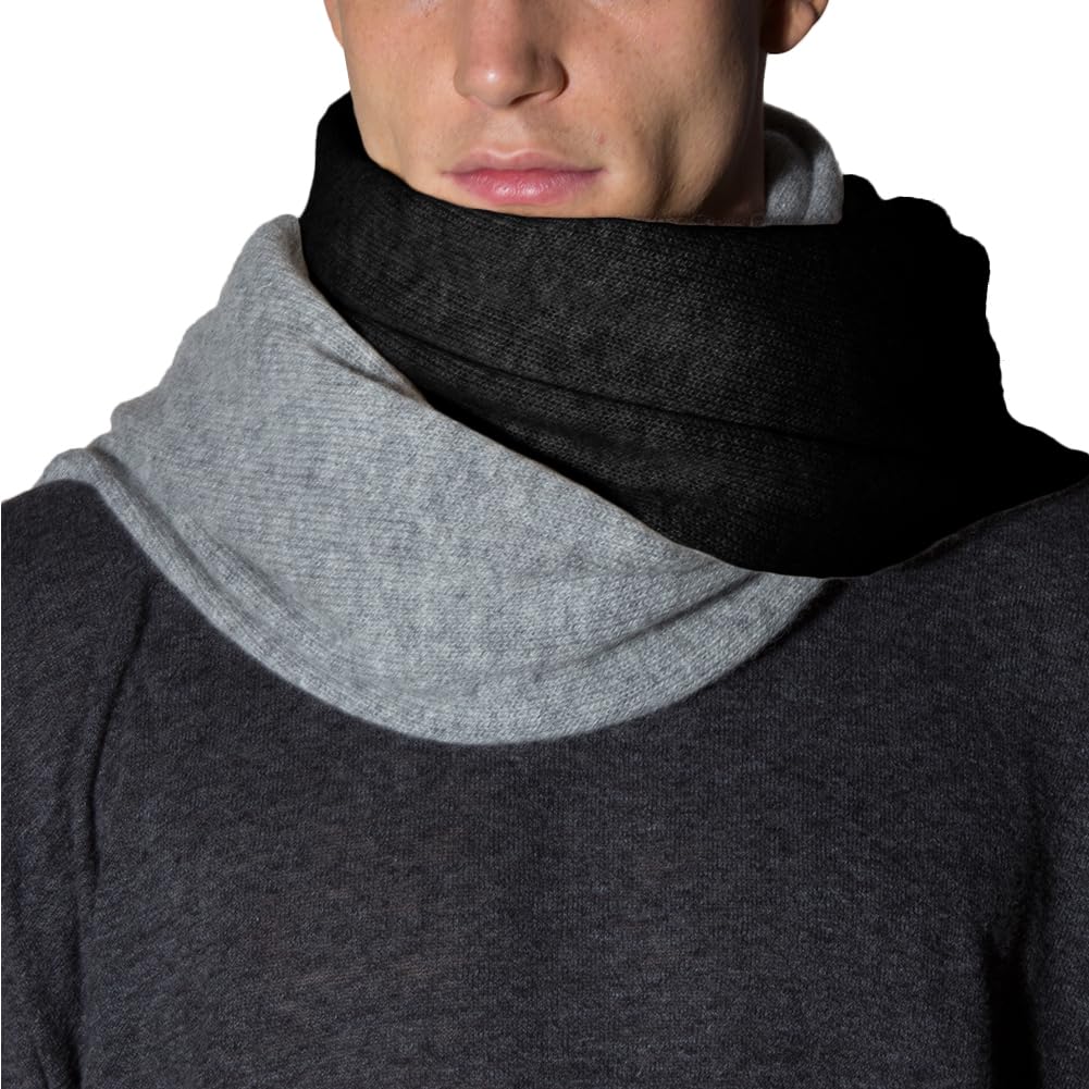 Parisbonbon 100% Pure Cashmere Scarf for Women & Men - Soft Luxury Winter Wrap - Black Unisex One Size - Perfect for Cold Weather, Gifts & Fashion Accessories