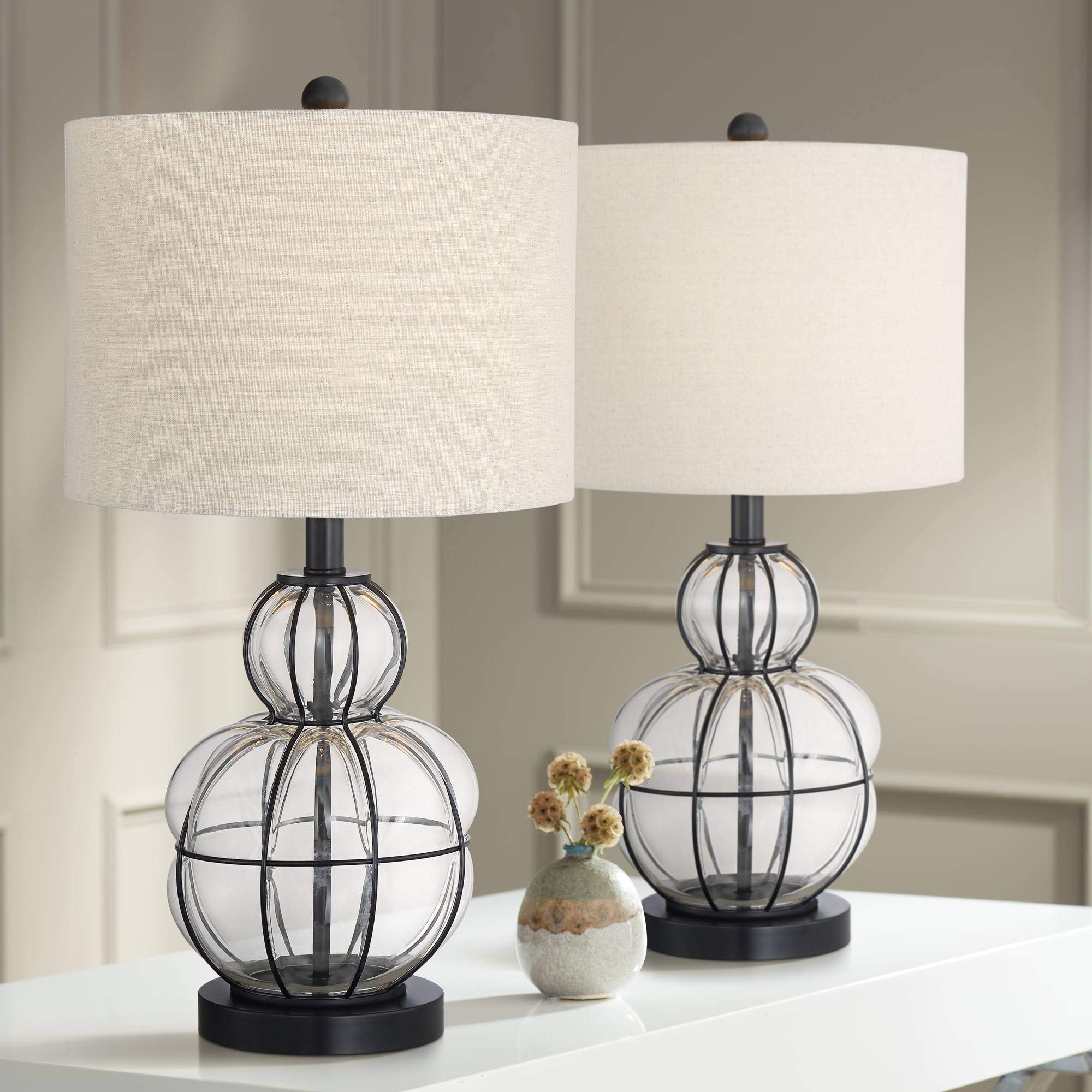 360 Lighting Eric Rustic Table Lamps Set of 2 - 24