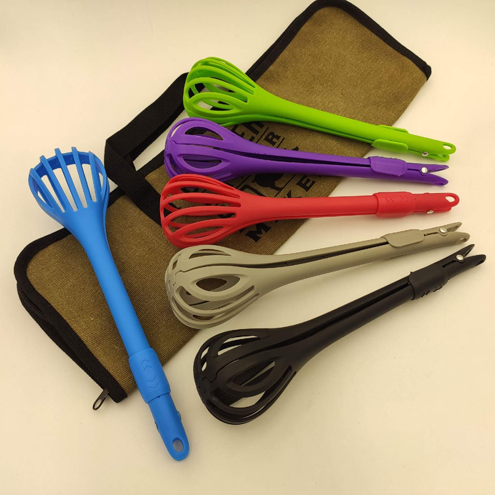 Stainless Steel 3-in-1 Kitchen Tongs - Heat Resistant Food Tongs for Cooking, Serving Salad, Pasta, Noodles | Perfect for BBQ, Picnics & Restaurant Use