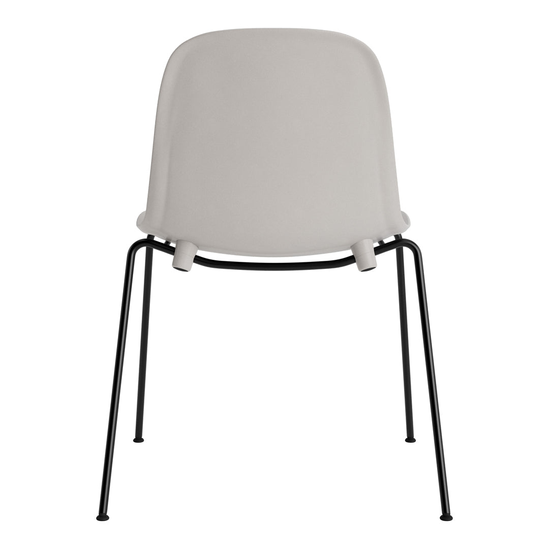 Modern Form Side Chair with Sturdy Metal Legs - Stackable Dining Chair for Kitchen, Restaurant & Office Use
