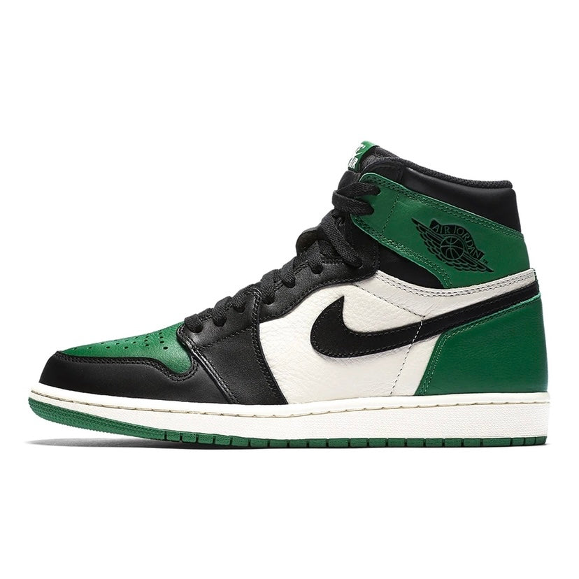 Air Jordan 1 High Retro OG Pine Green Black Sail White Sneakers - Men's Basketball Shoes for Streetwear & Casual Outfits