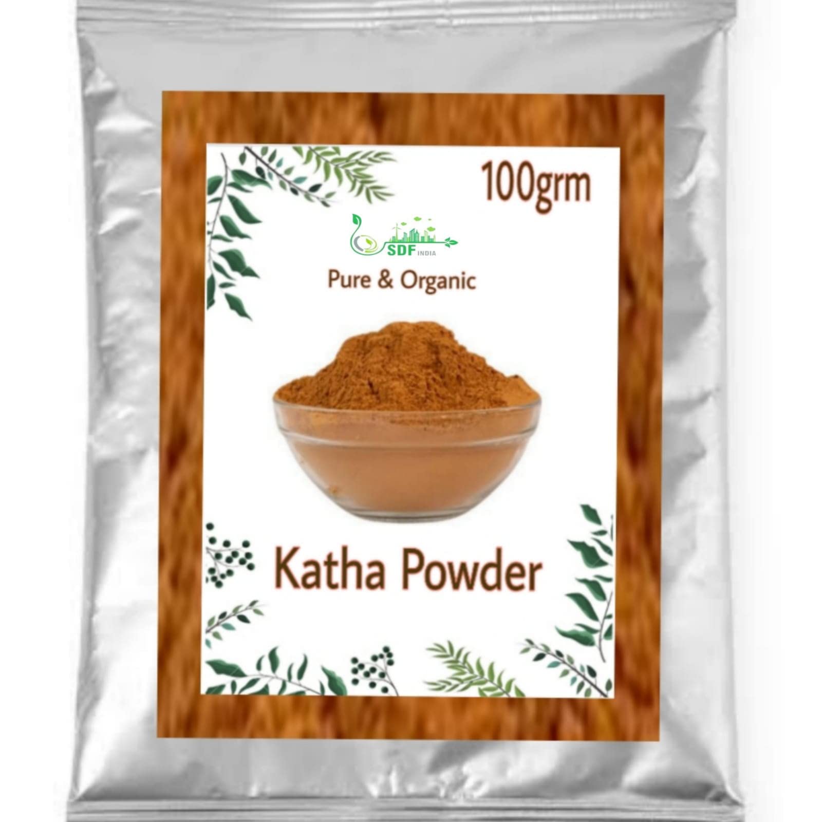 100% Pure Natural Katha Powder (Acacia Catechu) - 100g for Hair Care & Pan Preparation | Herbal Remedy for Healthy Hair & Traditional Mouth Freshener