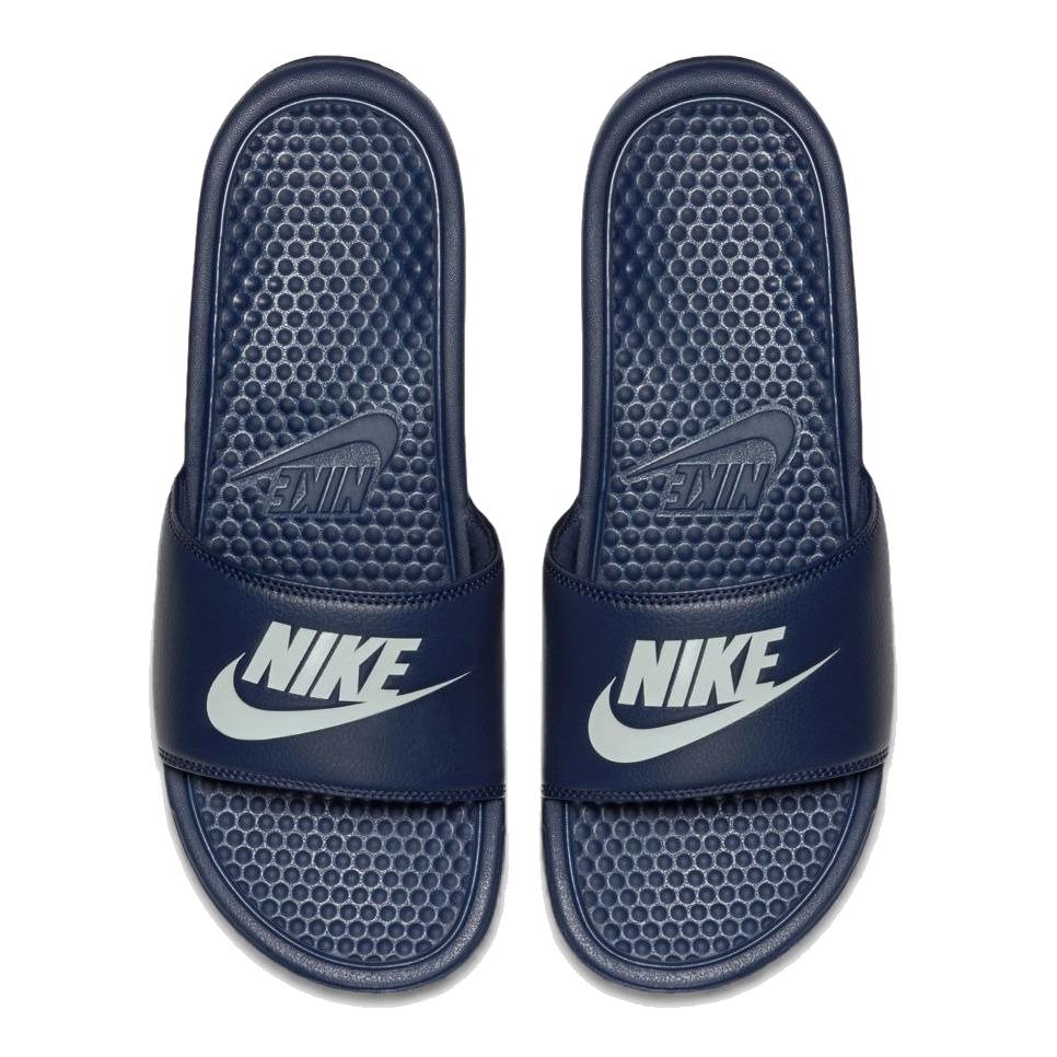 Nike Men's Benassi JDI Slides - Comfortable Sandals for Men in Midnight Navy/Wind Chill/White - Perfect for Pool, Beach & Casual Wear