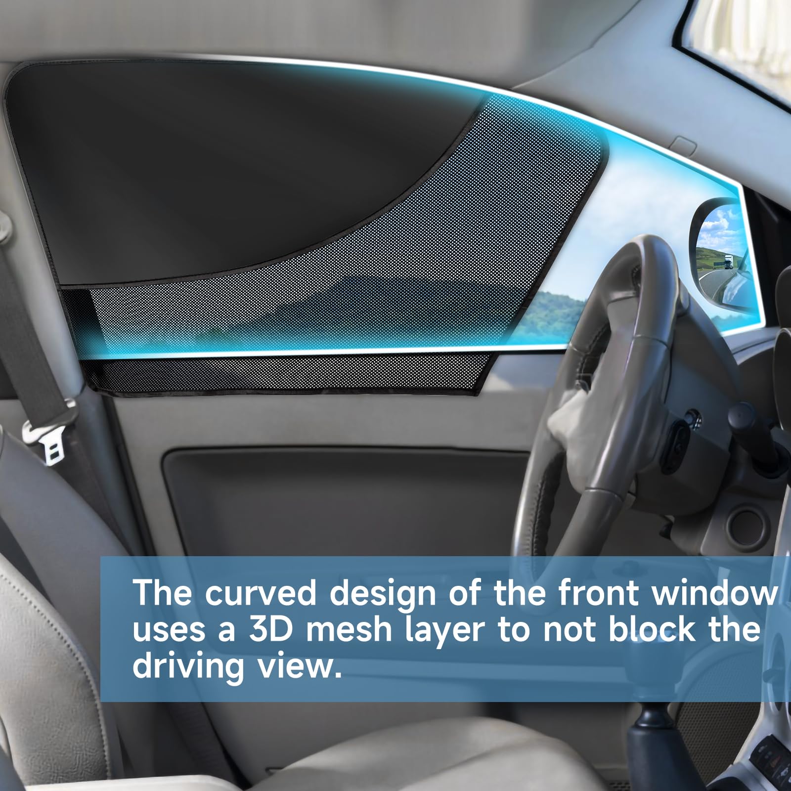 2 Pack Magnetic Car Window Shades - Double Layer UV & Heat Blocking Sun Shades for Front & Side Windows | Reduce Glare & Protect Interior | Perfect for Driving, Parking & Travel Accessories