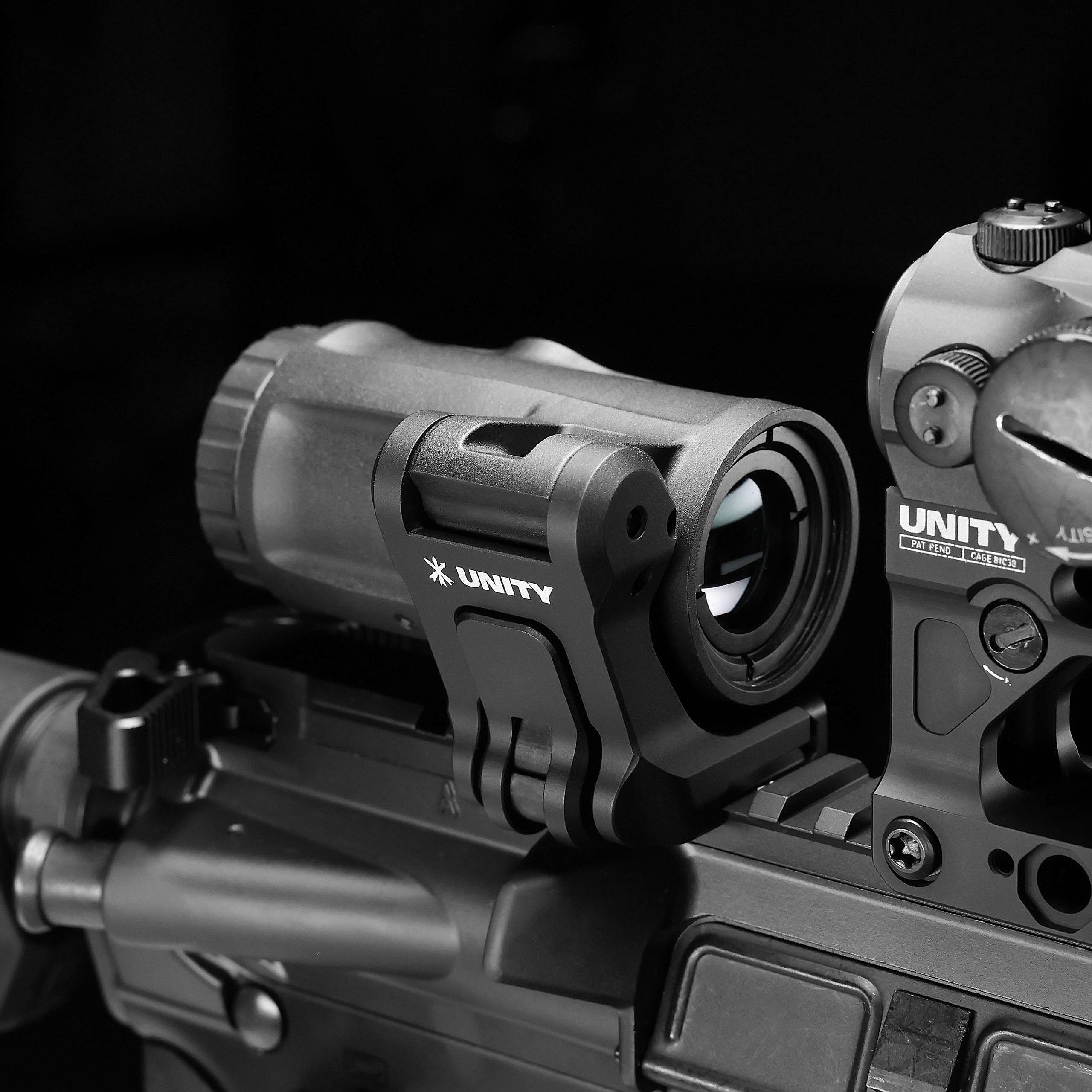 Unity Tactical FAST FTC 4X Magnifier - Red Dot Sight Compatible Scope for AR-15 & Rifle Accessories | Perfect for Hunting, Tactical Training & Home Defense