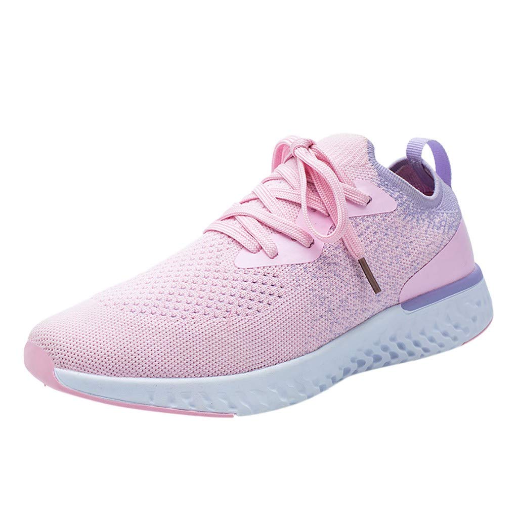 Women's Running Sneakers - Comfortable Casual Weaving Shoes for Flying & Students | Neon Lightweight Size 8.5 | Perfect for Jogging, Gym Workouts & Daily Wear