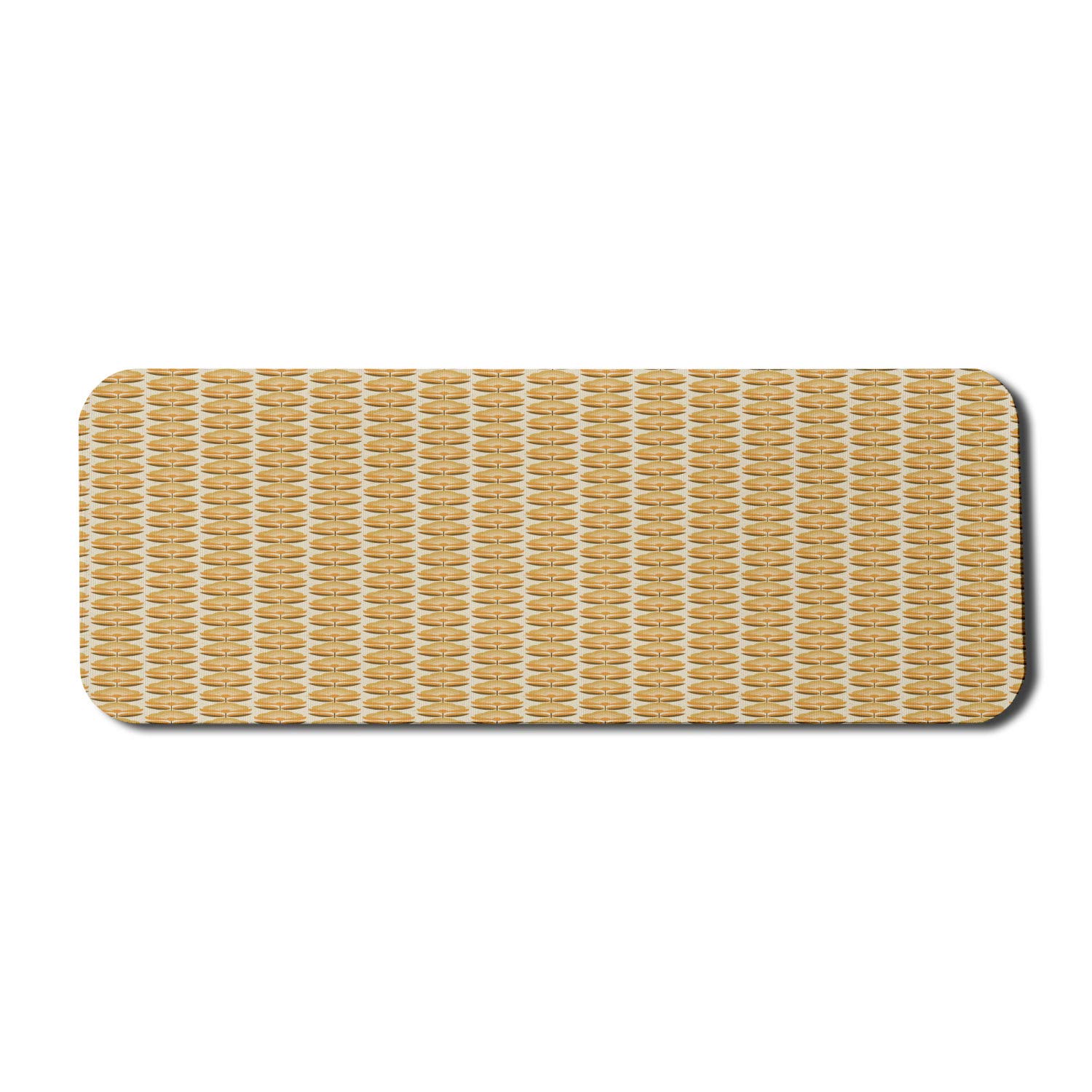 Ambesonne Vintage Computer Mouse Pad - 60s Floral Retro Design in Natural Tones, Non-Slip Rubber Base, Extra Large 31
