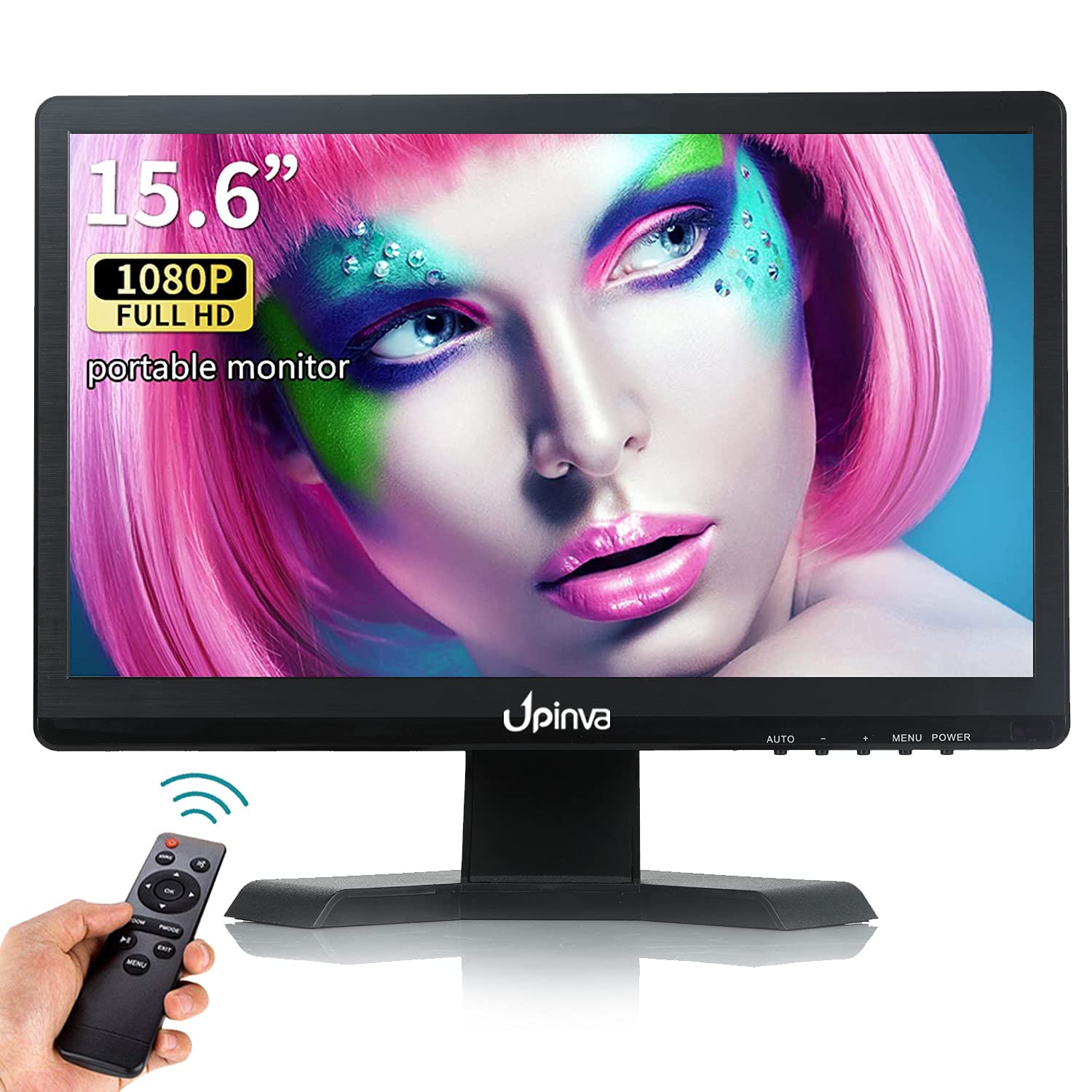 15.6 Inch Full HD 1920x1080 IPS LCD Monitor - Professional Security Camera Display with HDMI/BNC/VGA/USB Inputs, Adjustable Stand for Office PC, Gaming & Surveillance Systems - Perfect for Multi-Screen Setups & CCTV Monitoring Stations