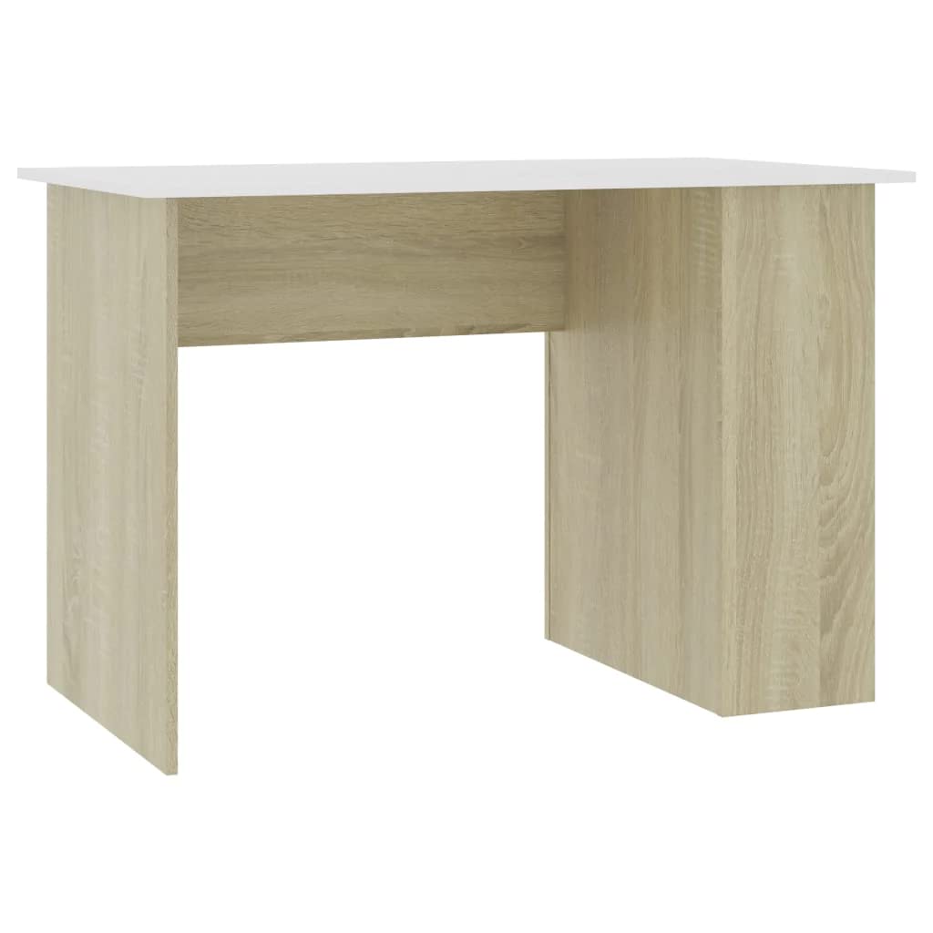 vidaXL Chipboard Office Desk - Sturdy Computer Writing Table Workstation in Multiple Colors for Home Office, Study & Workspace