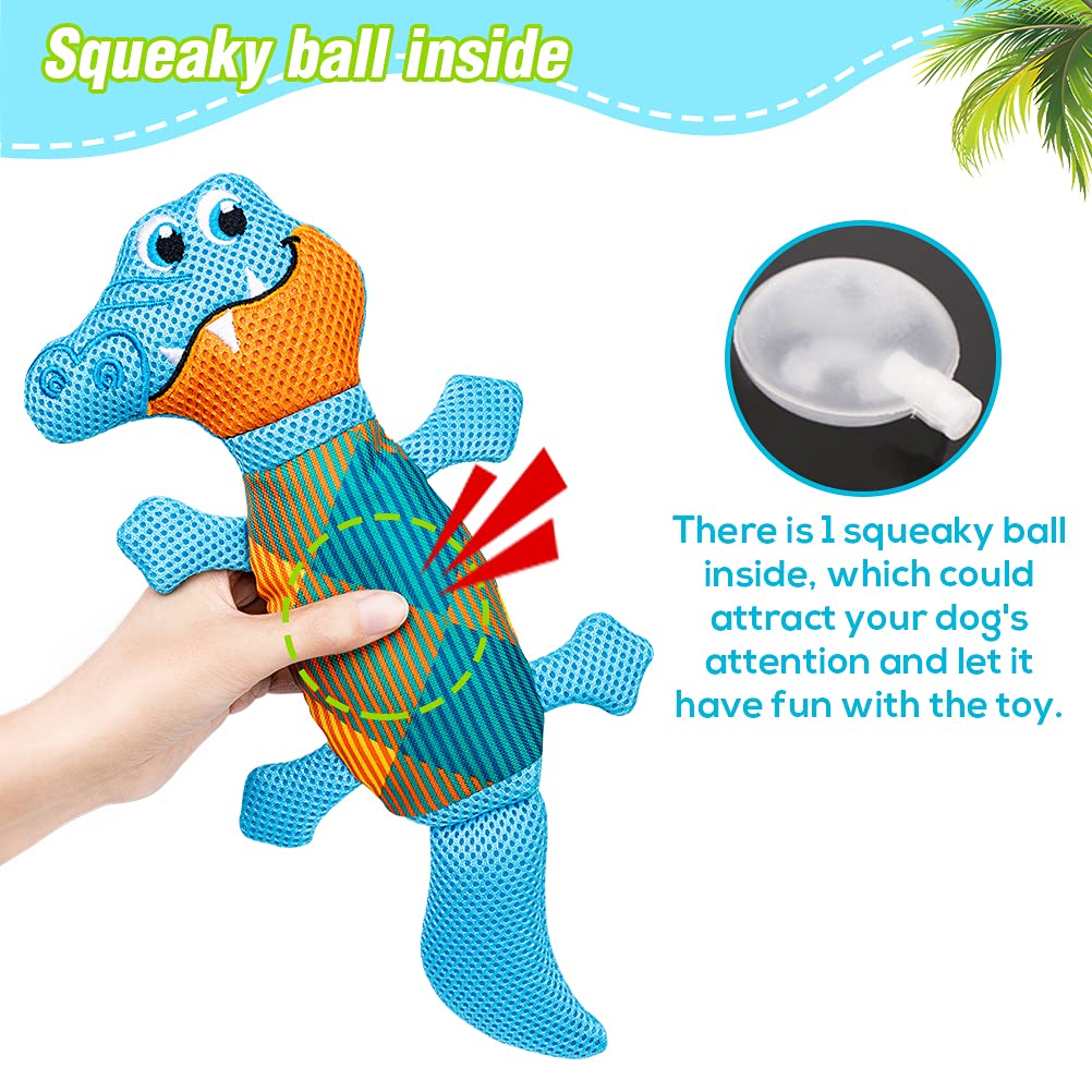 EXPAWLORER Floating Squeaky Dog Toys - 2 Pack Durable Oxford Fabric Water Toys for Pool, Lake & Beach | Interactive Chew Toys for Small & Medium Dogs | Perfect for Summer Outdoor Play, Swimming & Training