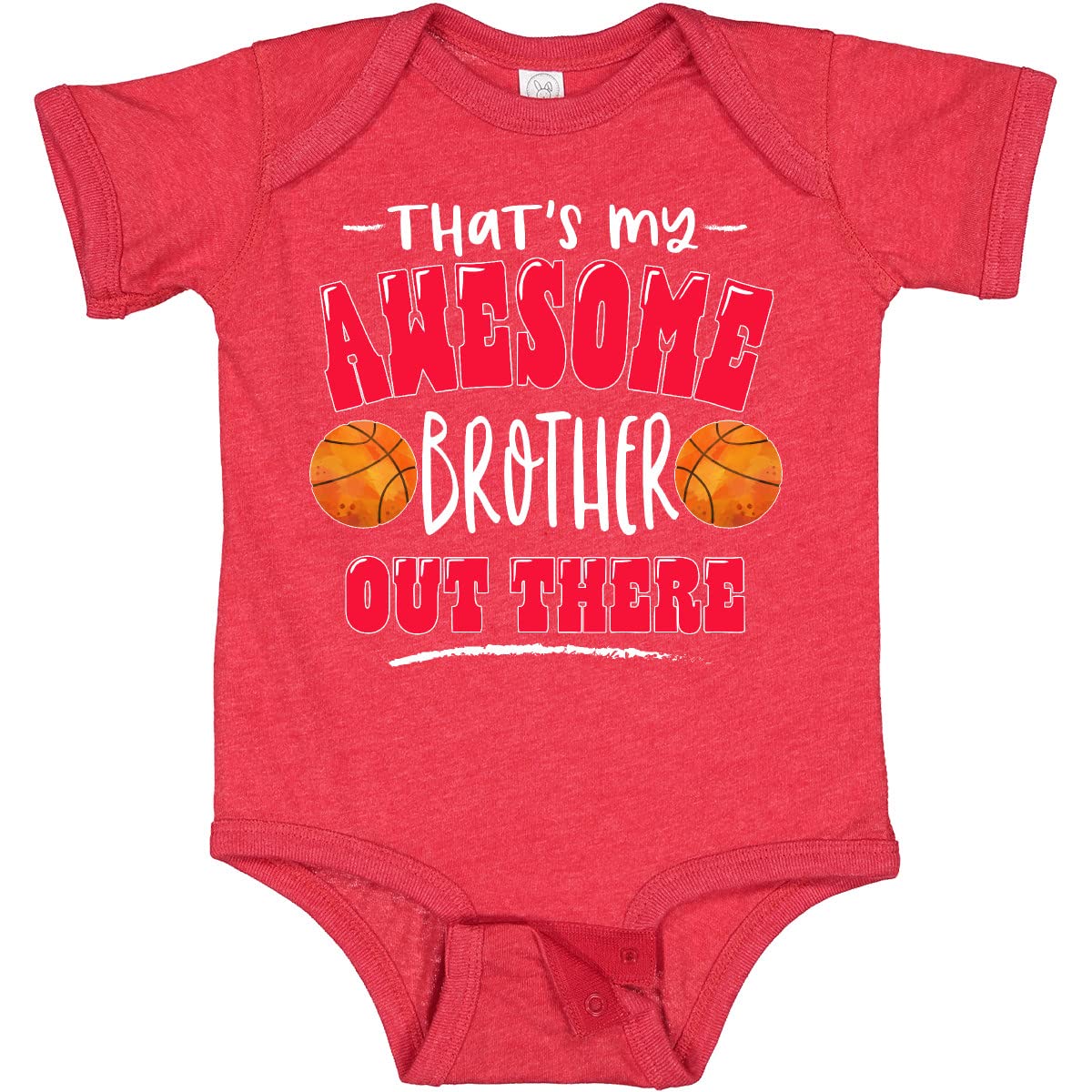 Inktastic Awesome Brother Basketball Baby Bodysuit - Perfect Gift for Siblings