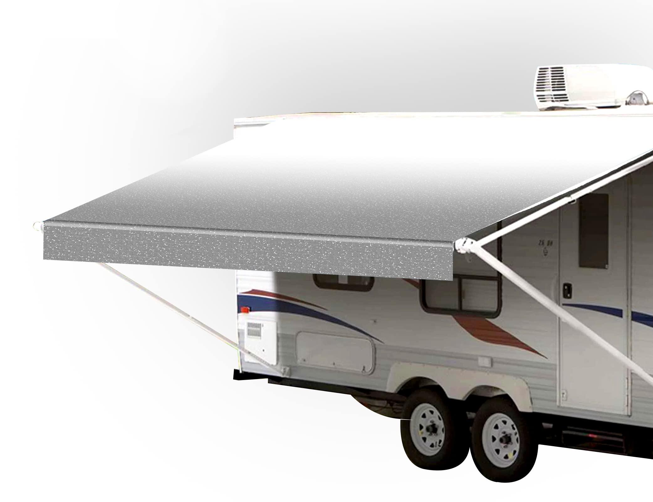 SunWave RV Awning Fabric Replacement - Premium Vinyl Canopy for Campers & Trailers (15', Grey Fade) | Weatherproof & UV-Resistant | Perfect for Outdoor Camping, Picnics & Patio Shade