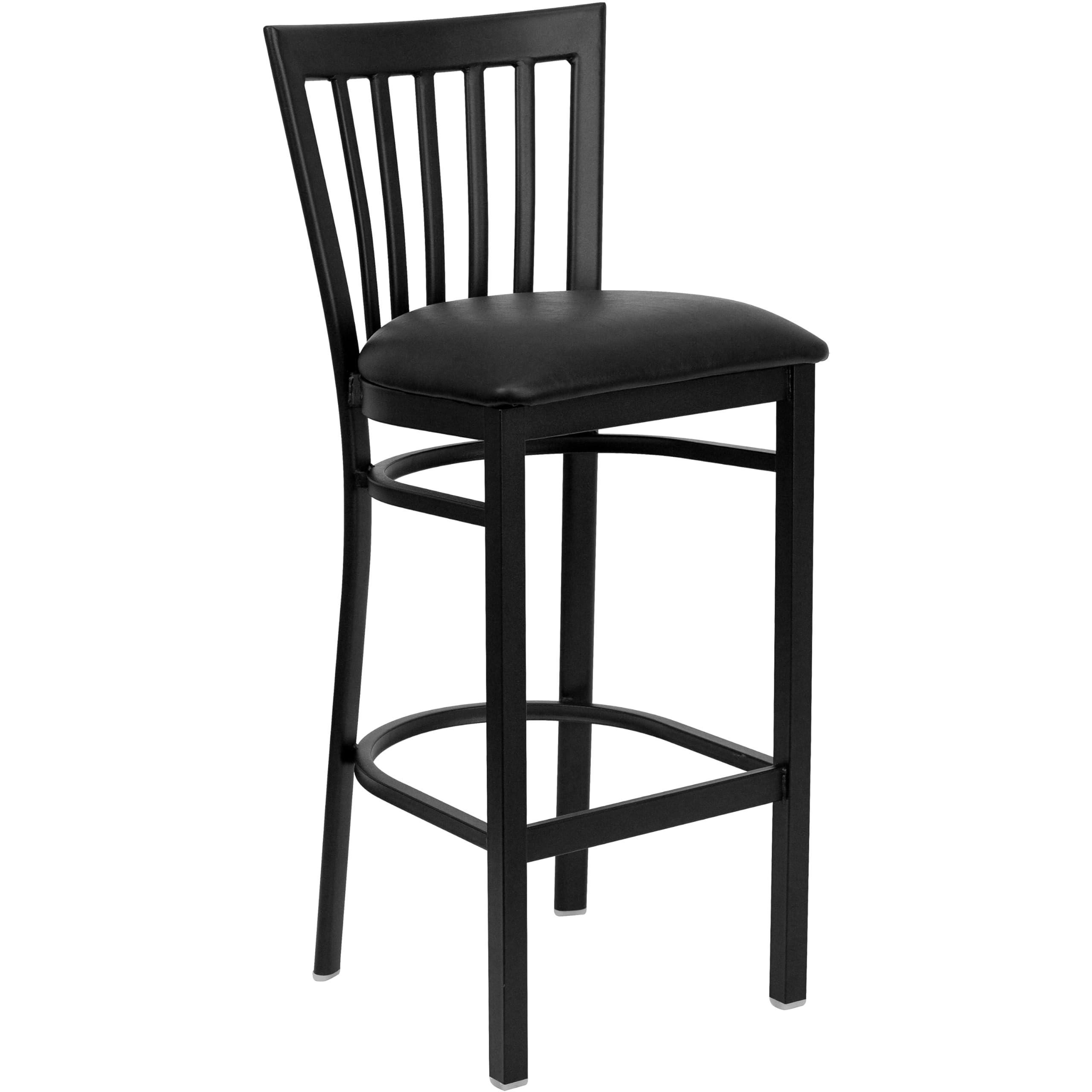 Flash Furniture HERCULES Series Black Metal Bar Stool with Vinyl Seat - Commercial Grade Restaurant & School House Stool for Kitchen, Bar, and Dining Areas