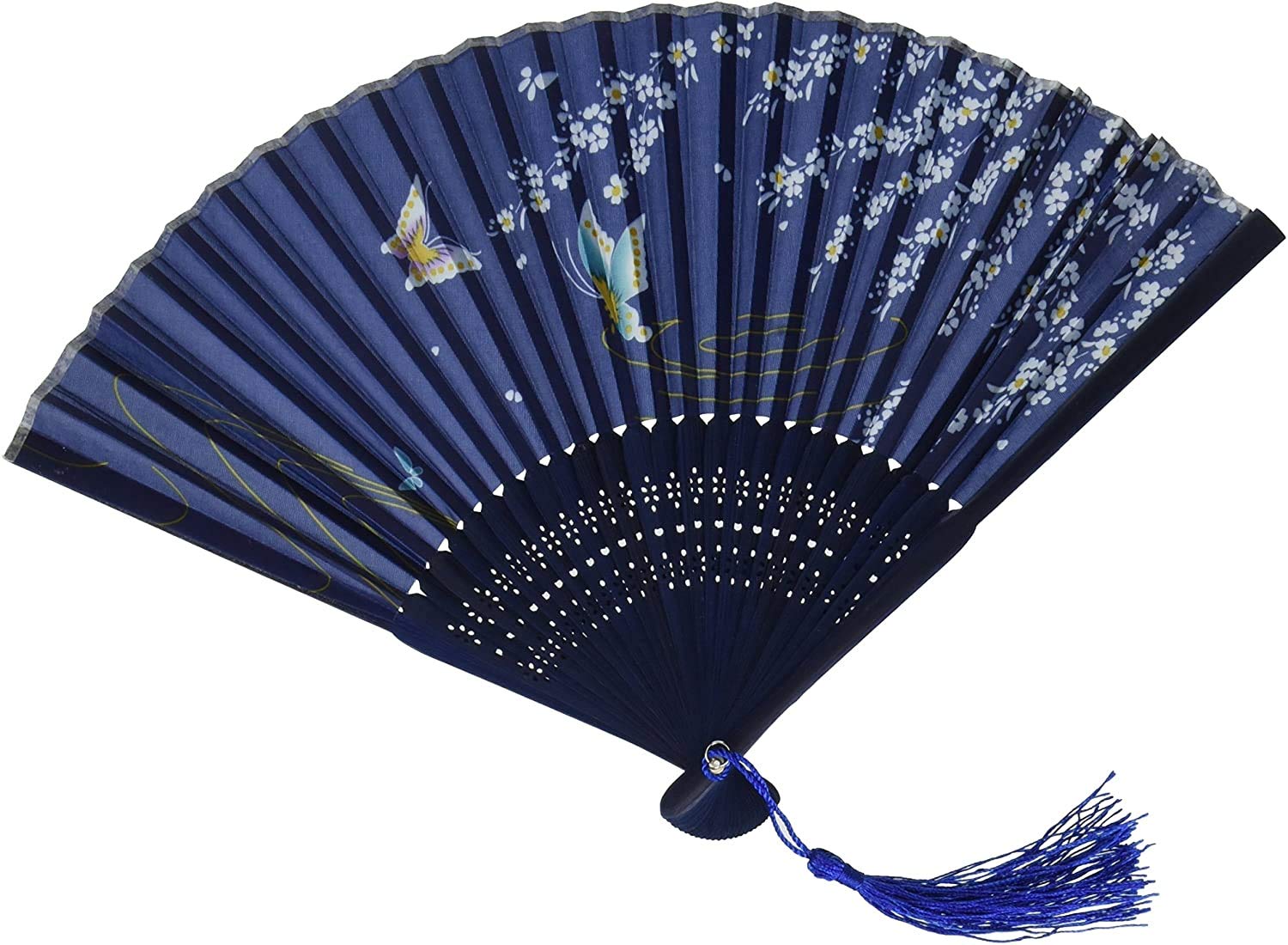Vintage Floral Hand Fans with Silk & Japanese Lace - Elegant Bamboo Folding Fans for Weddings, Parties, Church Events - Perfect Cooling Accessory for Summer Outdoor Gatherings and Traditional Ceremonies