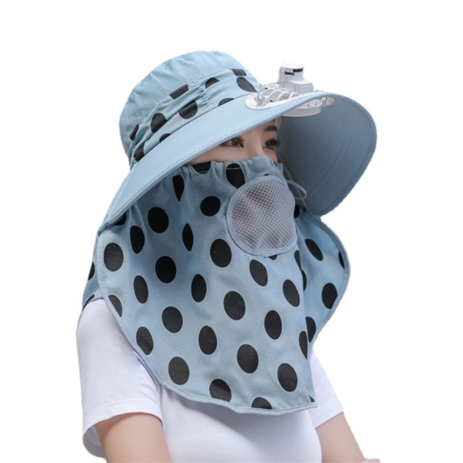 FiveShops Women's Visor Hats - Summer Sun Hats with Polka Dots & Wide Brim, Breathable Outdoor Beach Caps for Women | Perfect for Beach Vacations, Pool Parties & Outdoor Activities