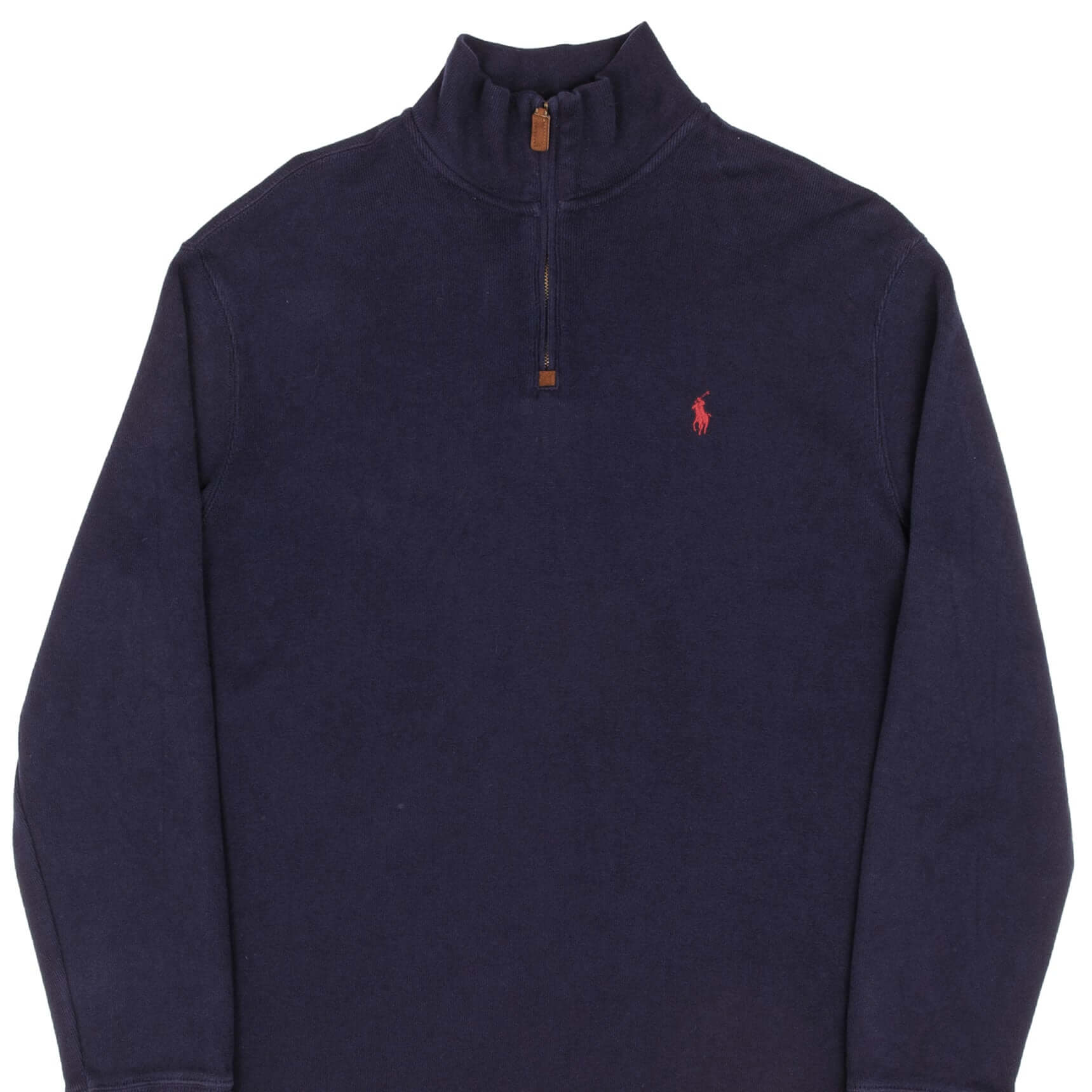 Ralph Lauren Navy Blue Quarter Zip Sweater for Men - Size Large - Comfortable Pullover for Casual Wear & Outdoor Activities