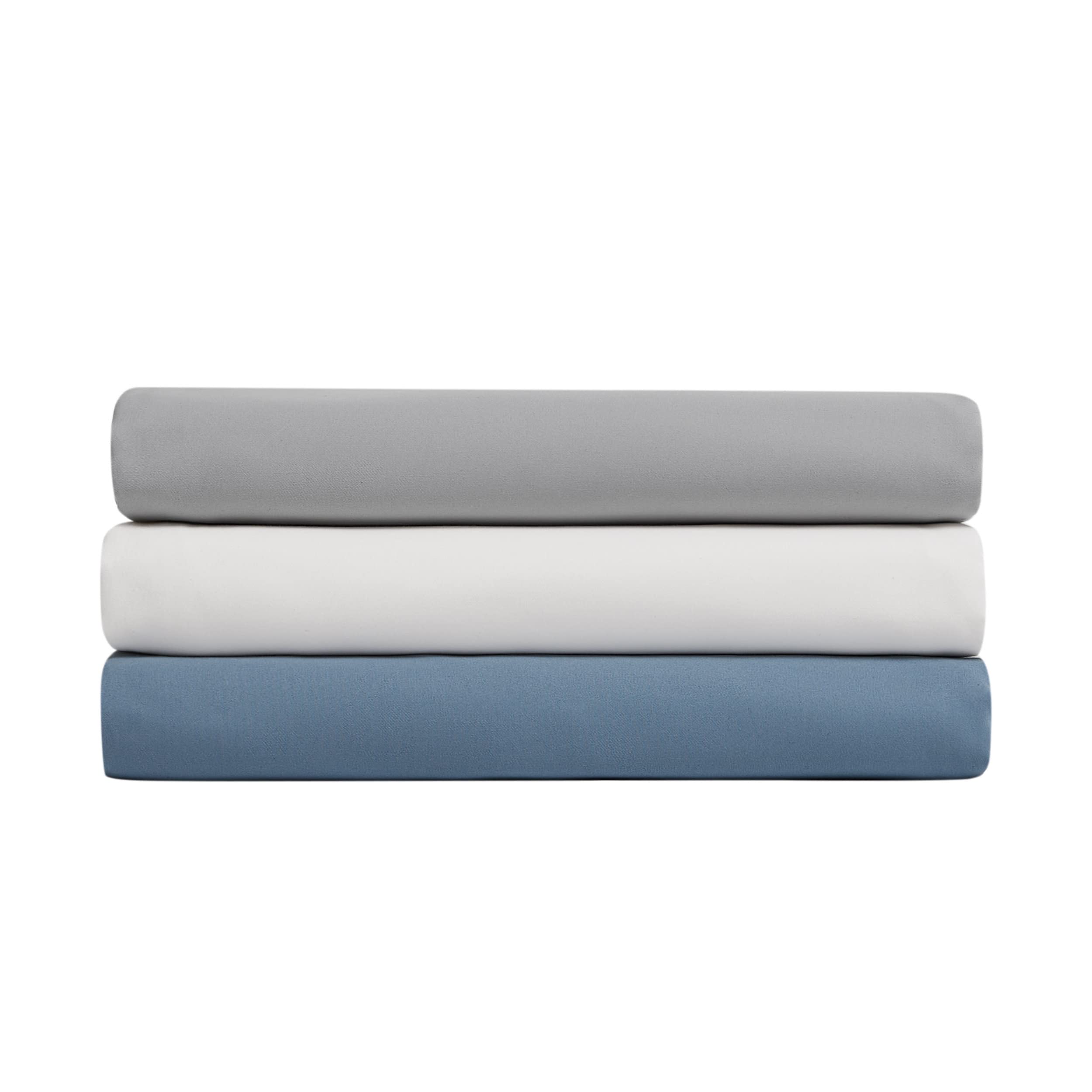 Nautica Queen Fitted Sheet - 100% Cotton Percale Bedding Set, Breathable & Wrinkle-Resistant, Solid White - Perfect for Guest Rooms, Vacation Homes & Everyday Luxury Bedding