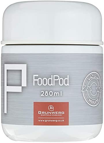 Grunwerg 280cc Food Pod - Reusable & Eco-Friendly Food Container for Meal Prep, Lunch Box, and On-the-Go Snacks - Perfect for Office, School, and Travel
