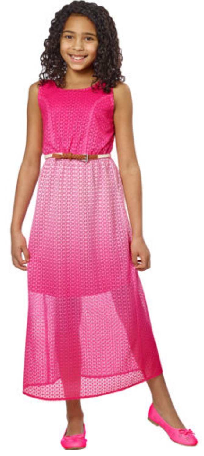 Braided Belt Paper Doll Girls' Fuchsia Dress - Size [X] | Perfect for Birthday Parties, School Events & Special Occasions