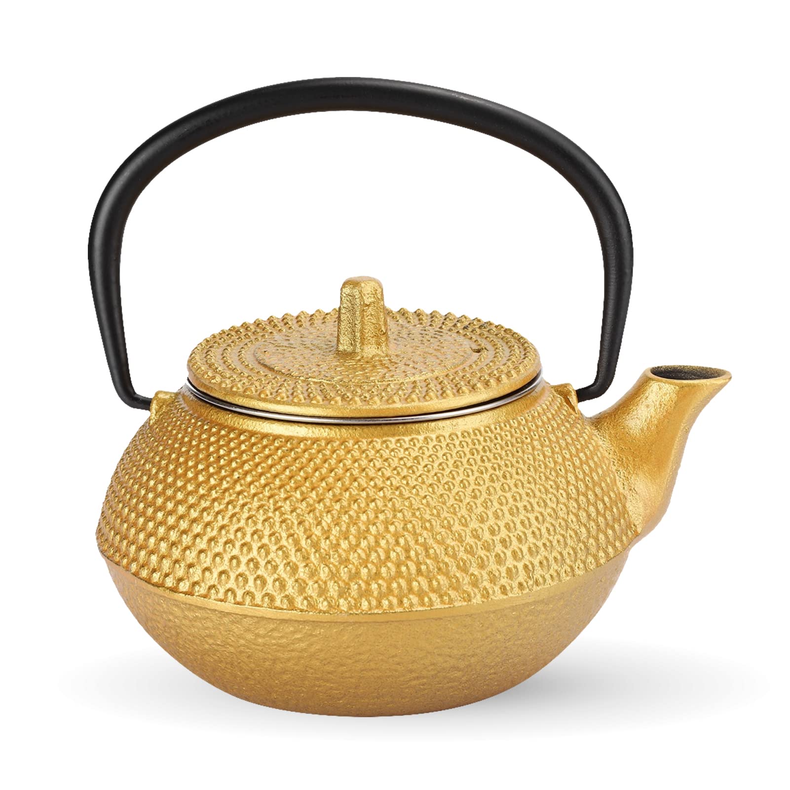 Premium Cast Iron Teapot with Infuser - 10Oz Japanese Tetsubin Stovetop Tea Kettle - Gold Iron Teapot for Loose Leaf Tea - Perfect for Home, Office & Traditional Tea Ceremonies
