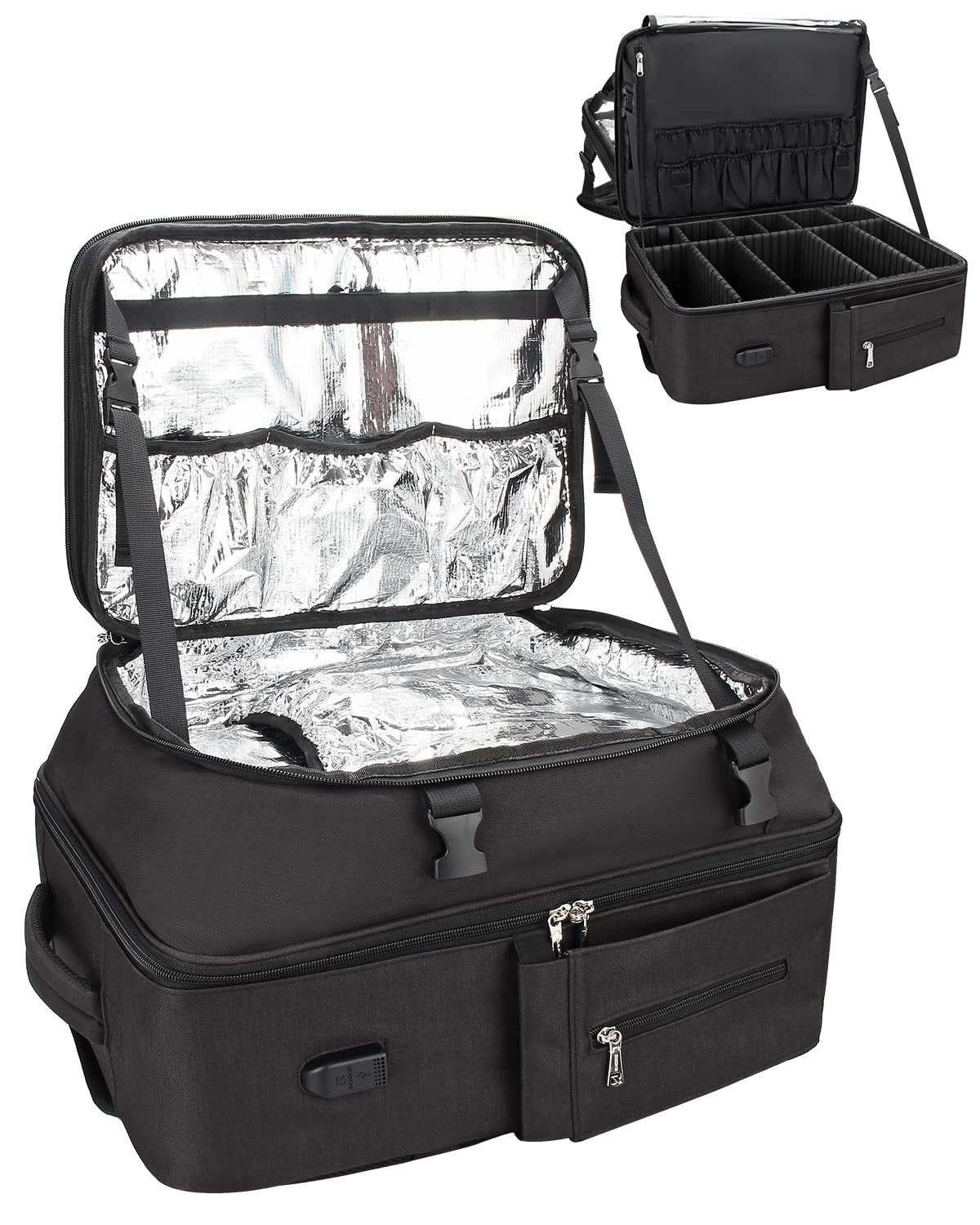 Relavel Professional Makeup Backpack for Women - Large Travel Train Case Cosmetic Organizer with Adjustable Dividers & Shoulder Strap - Perfect for Makeup Artists, Students & Travel (Ideal for Salon, Air Travel & On-the-Go Beauty)