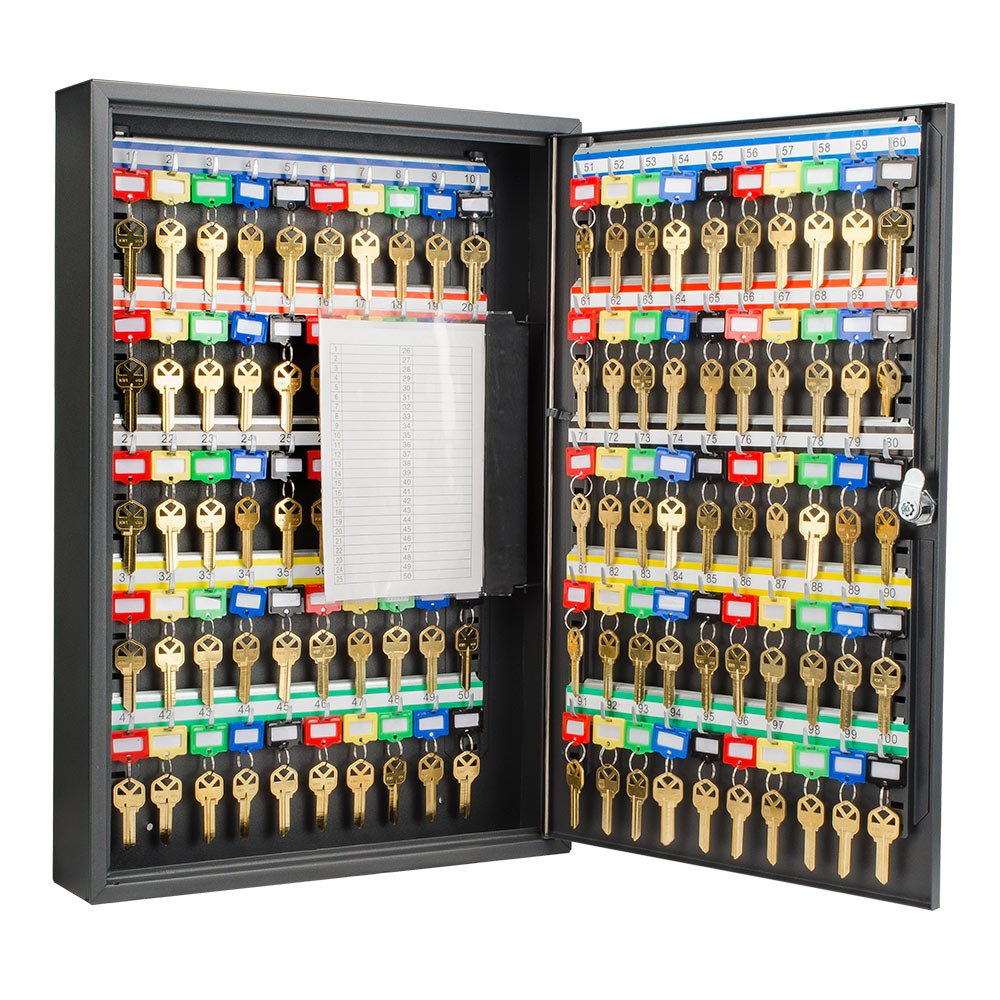Barska 100-Key Wall Safe Box for Home & Office Security