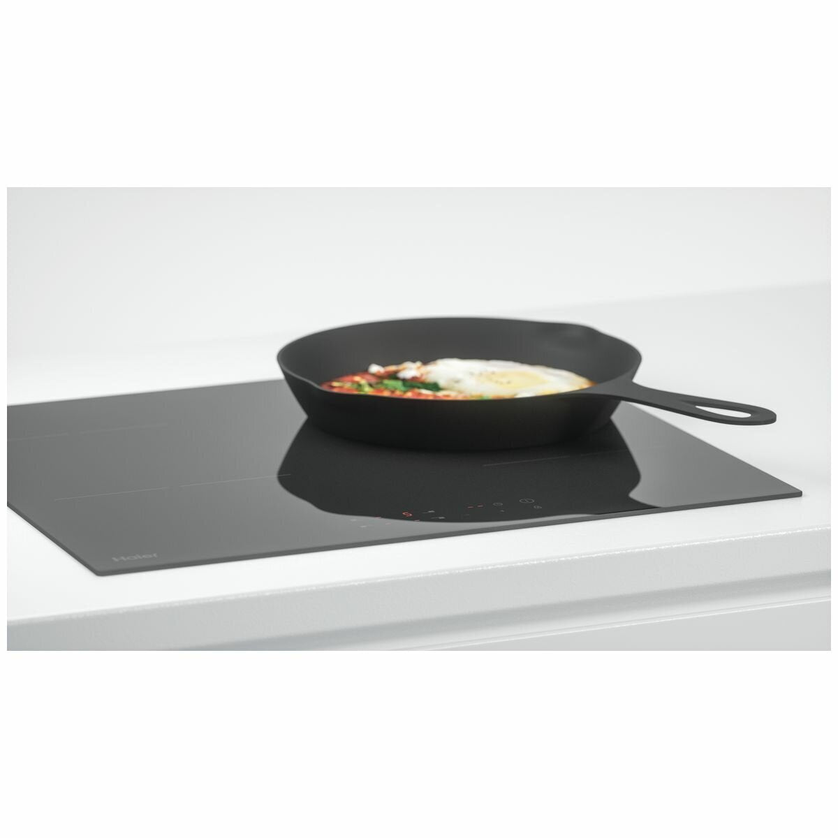Haier 60cm Electric Cooktop HCE604TB3 - 4 Burner Induction Stove for Modern Kitchen | Fast Heating & Energy Efficient | Perfect for Home Cooking, Baking & Entertaining