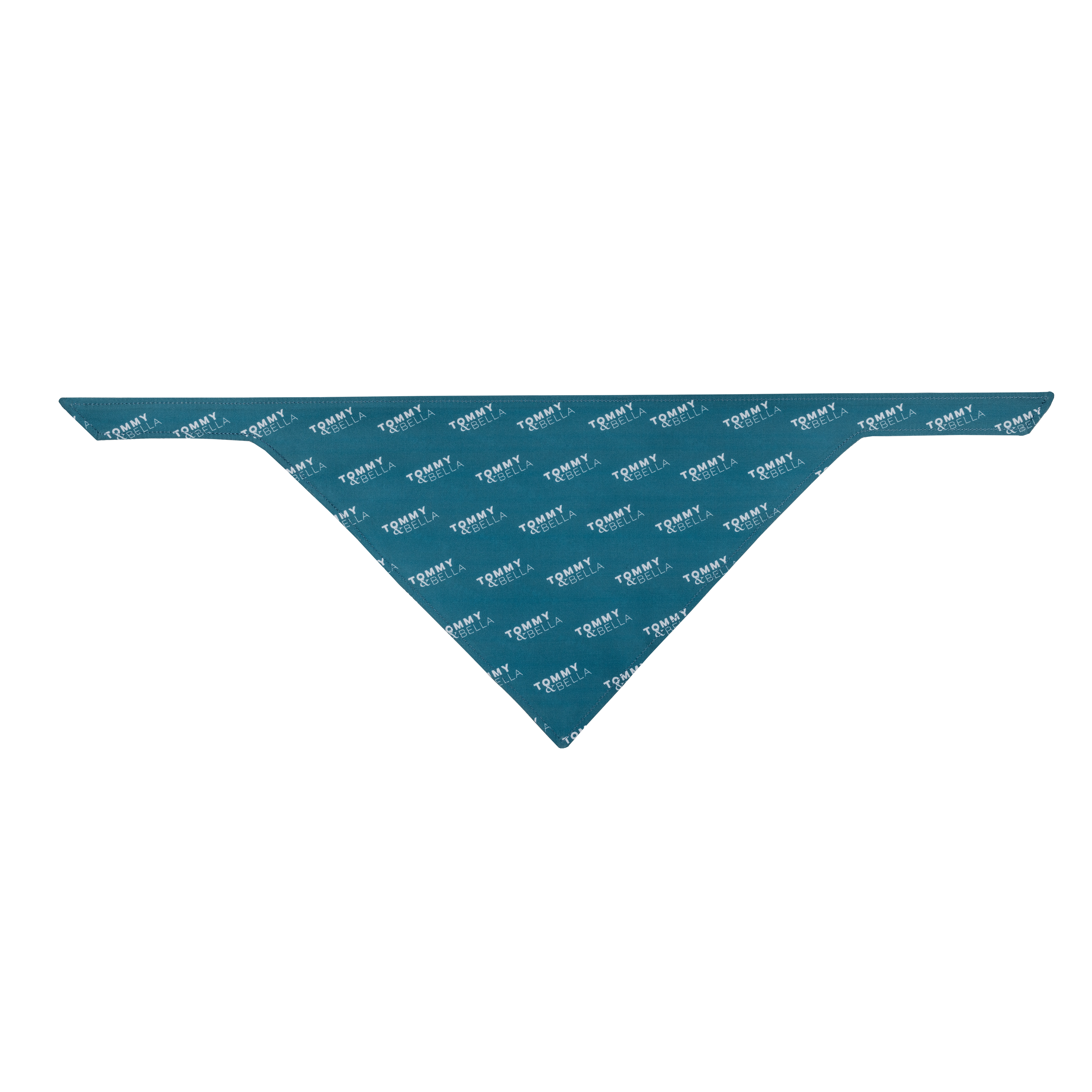Stylish Teal Dog Bandana with Custom Logo - Perfect for Pet Fashion, Walks & Photo Shoots