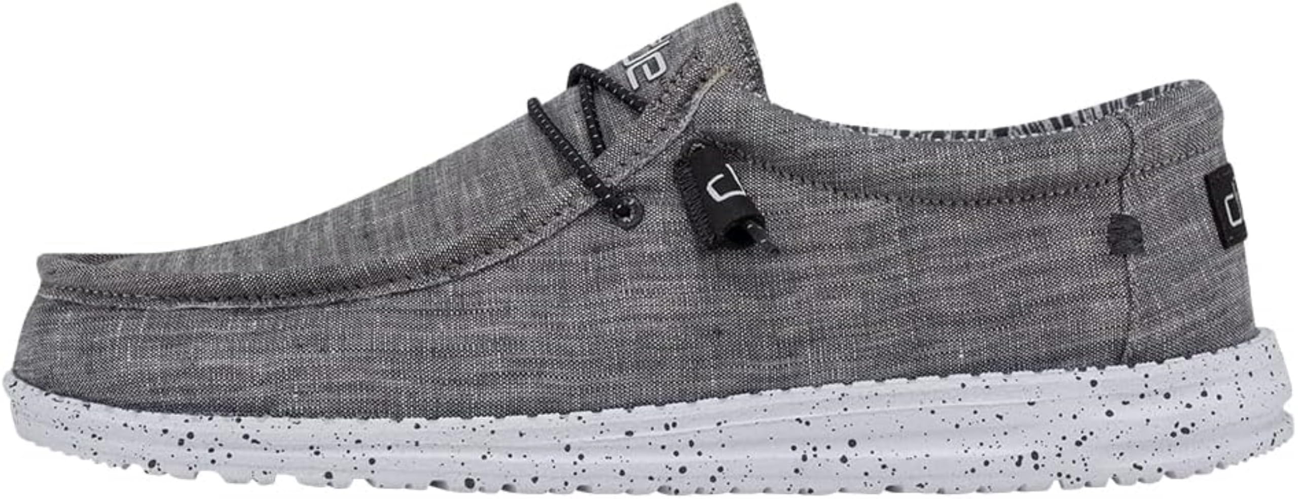 Hey Dude Men's Wally Chambray Loafers - Comfortable Lightweight Slip-On Shoes for Men | Casual Walking, Travel & Everyday Wear