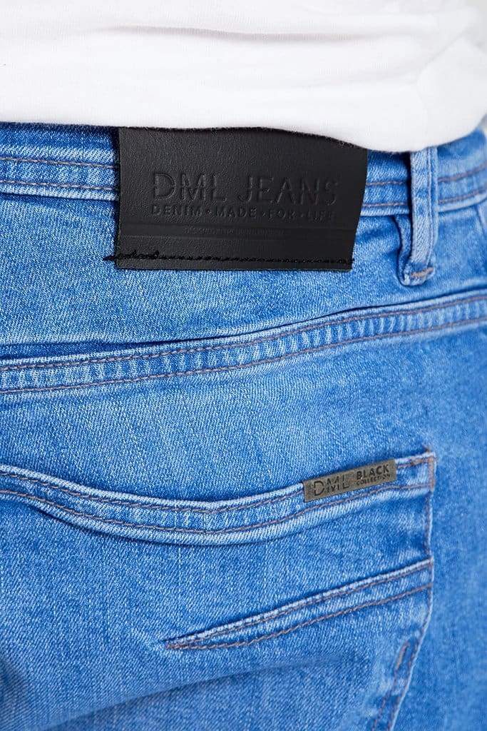 GAMMA Slim Fit Jeans for Men - Intense Blue Wash Denim Pants | Comfortable & Stylish for Casual Wear, Office & Night Out