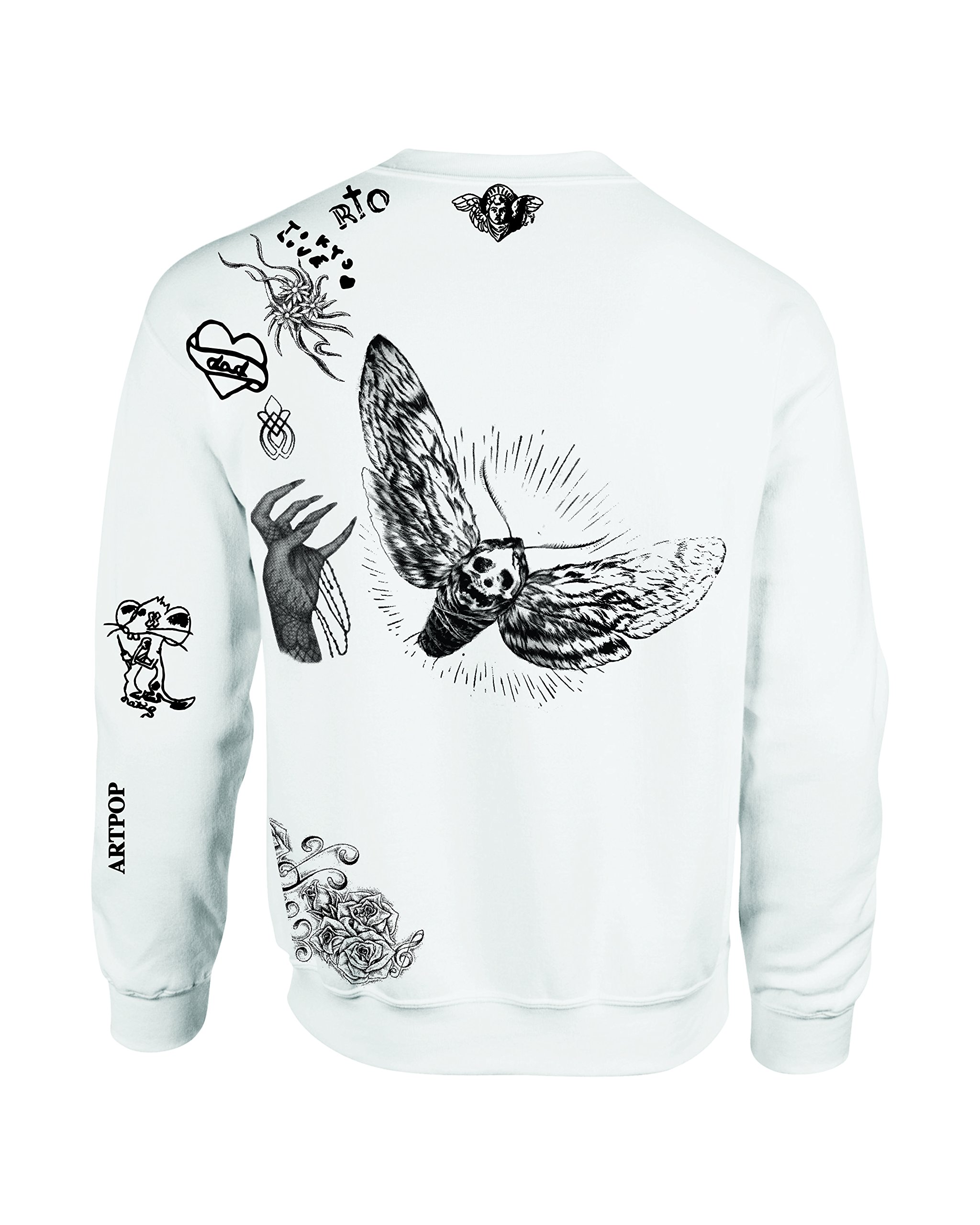 Trendy Women's Tattoo Print Sweatshirt - Soft Cotton Pullover Hoodie for Casual Wear, Street Style & Everyday Comfort