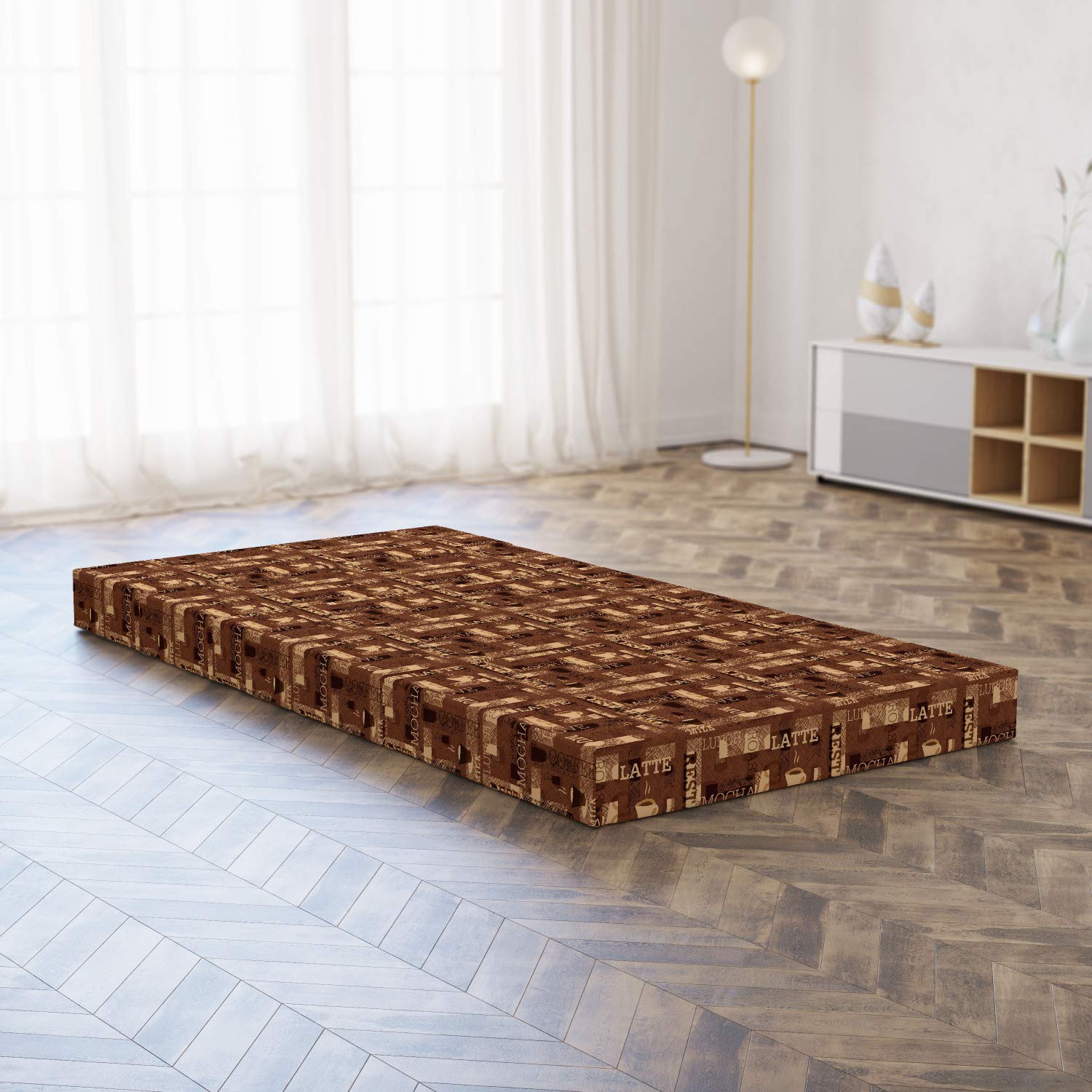 Ambesonne Foldable Coffee Themed Mattress - 74.8