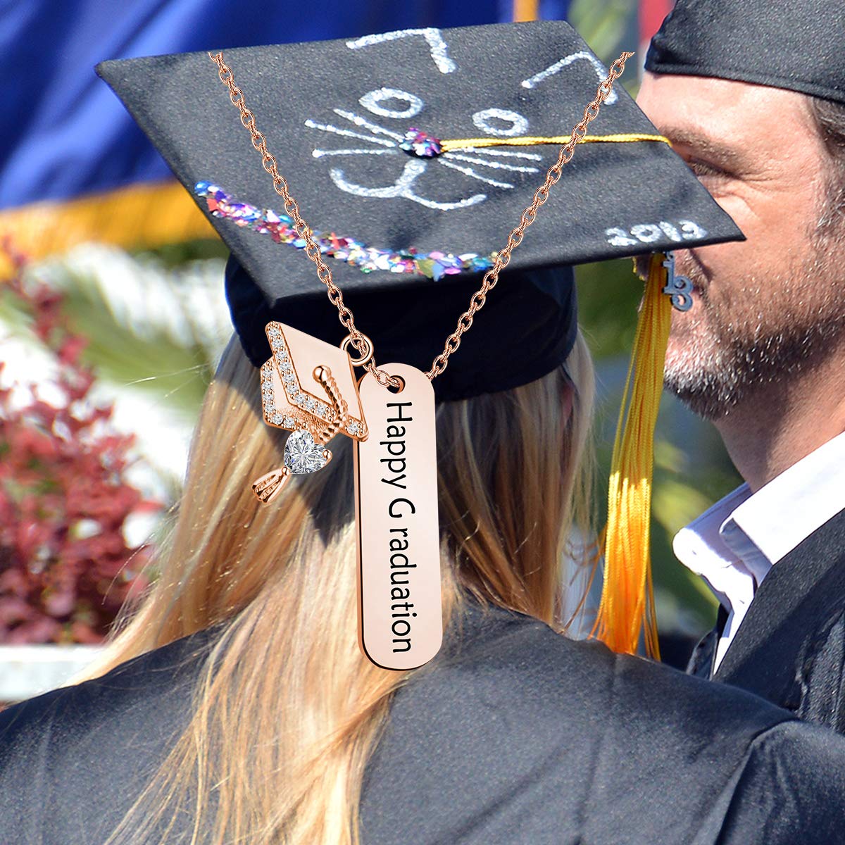 ENSIANTH Graduation Necklace - Elegant Jewelry Gift for Graduates, Perfect for Graduation Ceremony & Party | Ideal for High School, College & University Students