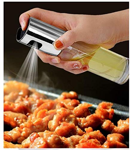 WOIWO 2 Pack Glass Oil Spray Bottle for Cooking - Leakproof BBQ Oil Dispenser with Pressure Pump for Vinegar, Soy Sauce & Salad Dressing - Perfect for Grilling, Baking & Kitchen Use