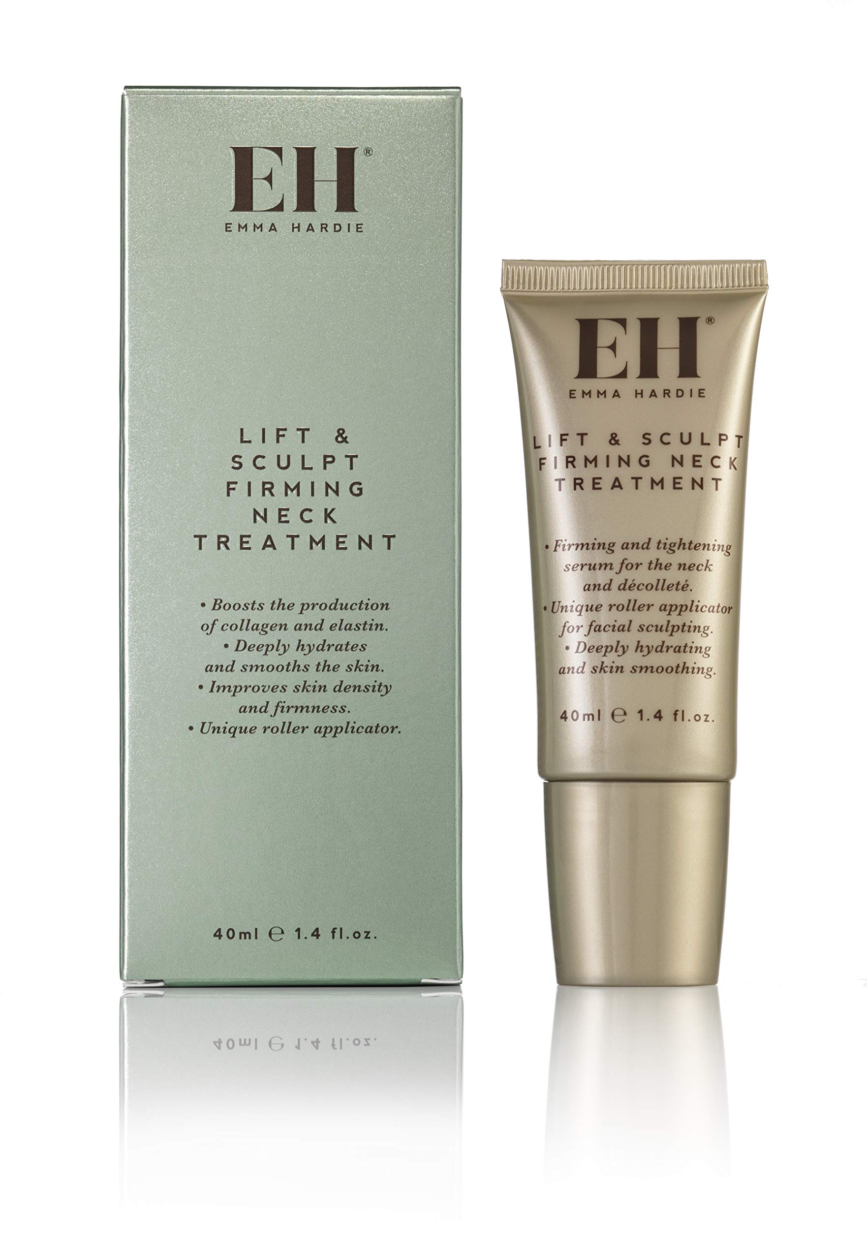 Emma Hardie 40ml Lift & Sculpt Neck Firming Serum with Roller Applicator - Anti-Aging Treatment for Saggy Skin, Wrinkle Reduction & Youthful Glow | Vegan, Cruelty-Free Skincare | Perfect for Night Routine & Daily Facial Massage