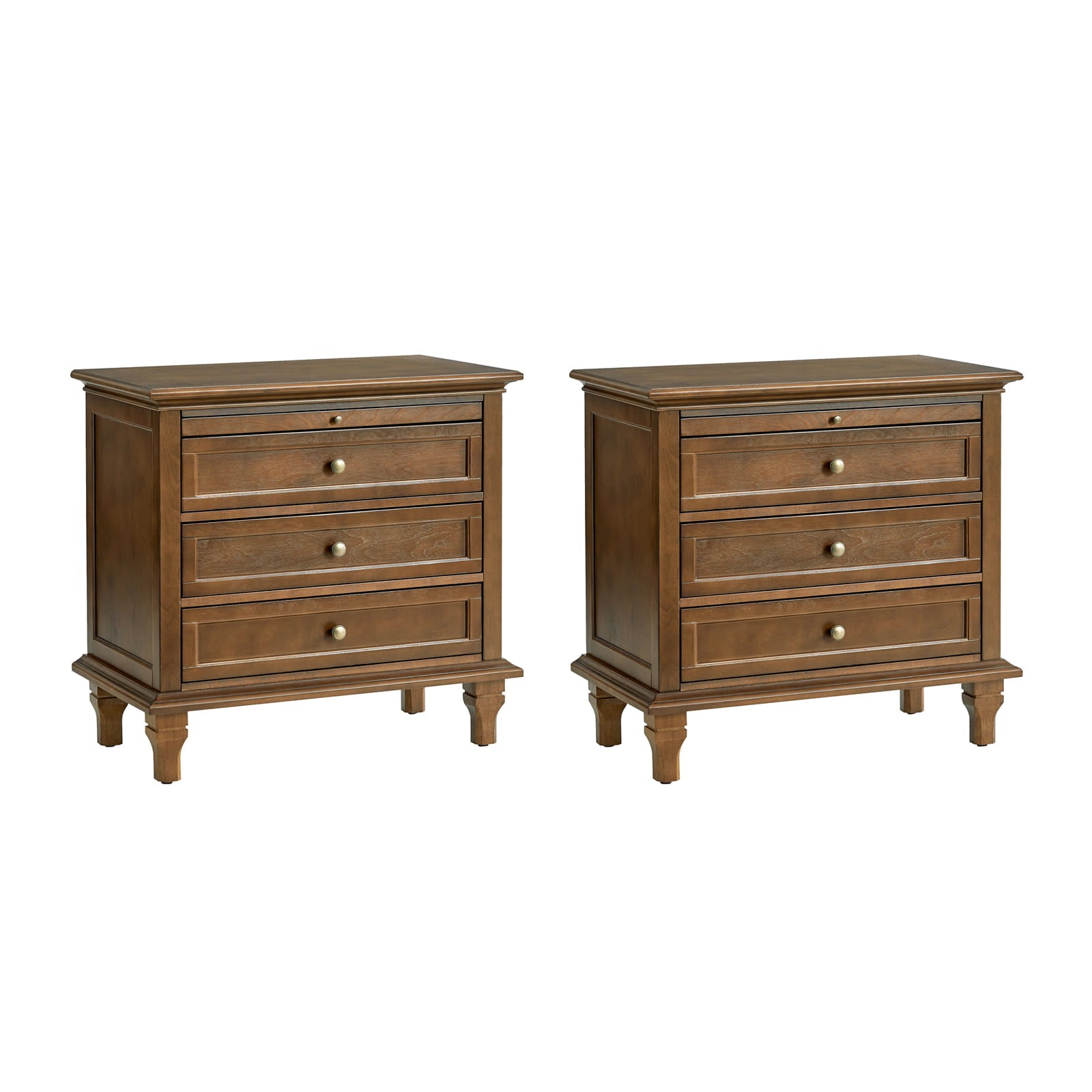 Galatea 3-Drawer Nightstand with USB Charging Ports & Power Outlets - Modern Bedside Table with Storage for Bedroom, Living Room or Office