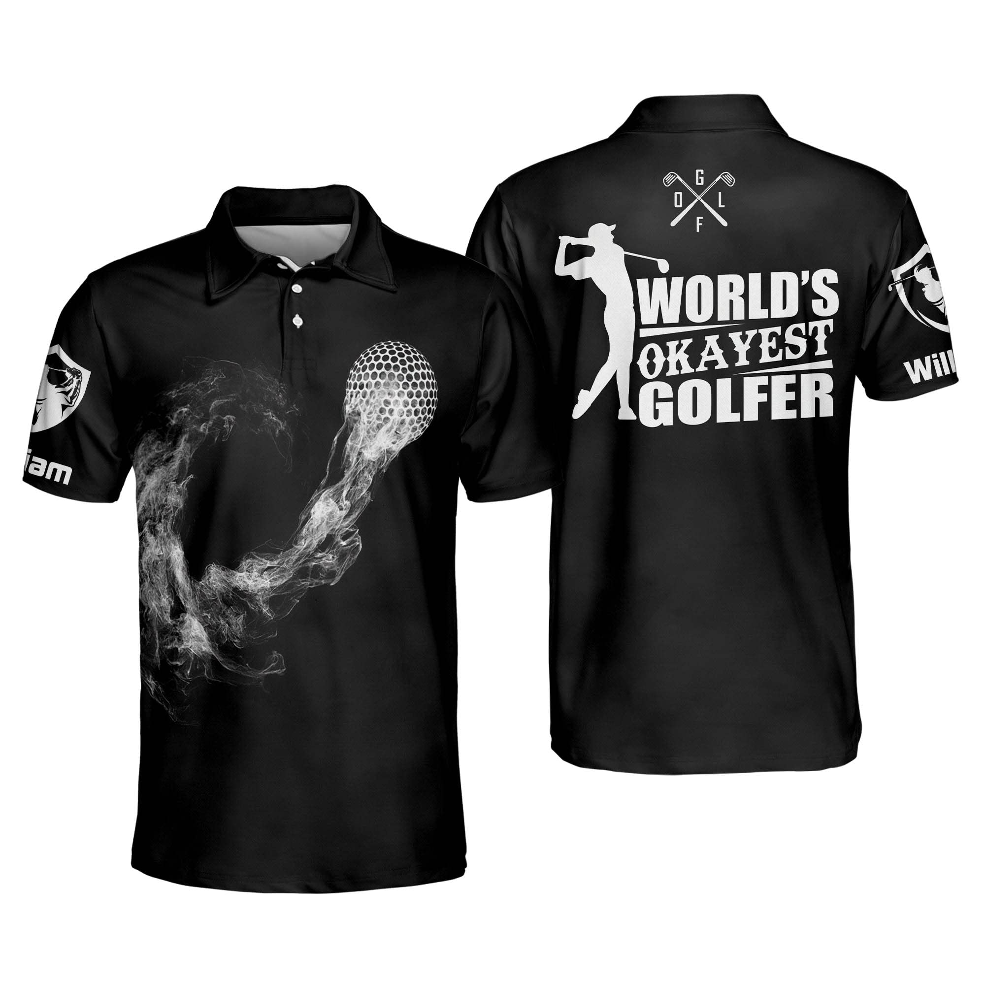 TEEMAN Custom Funny Golf Polo Shirts for Men - Crazy Wild Print Short Sleeve Polos - Perfect for Father's Day Gifts, Golf Tournaments & Casual Wear